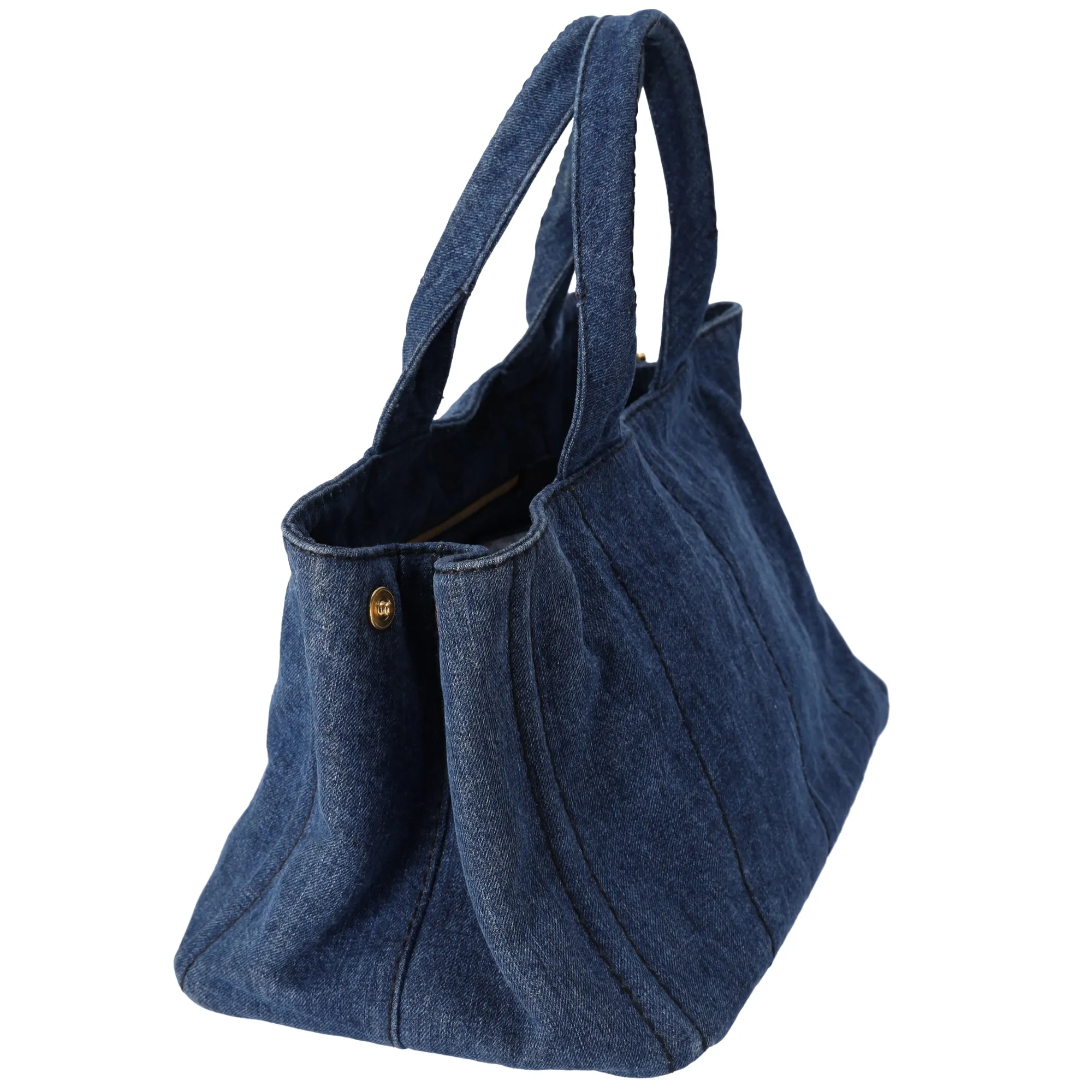 PRADA Canapa Tote Bag B1877B Navy Denim sold by Gaby's Bags product image thumbnail 2