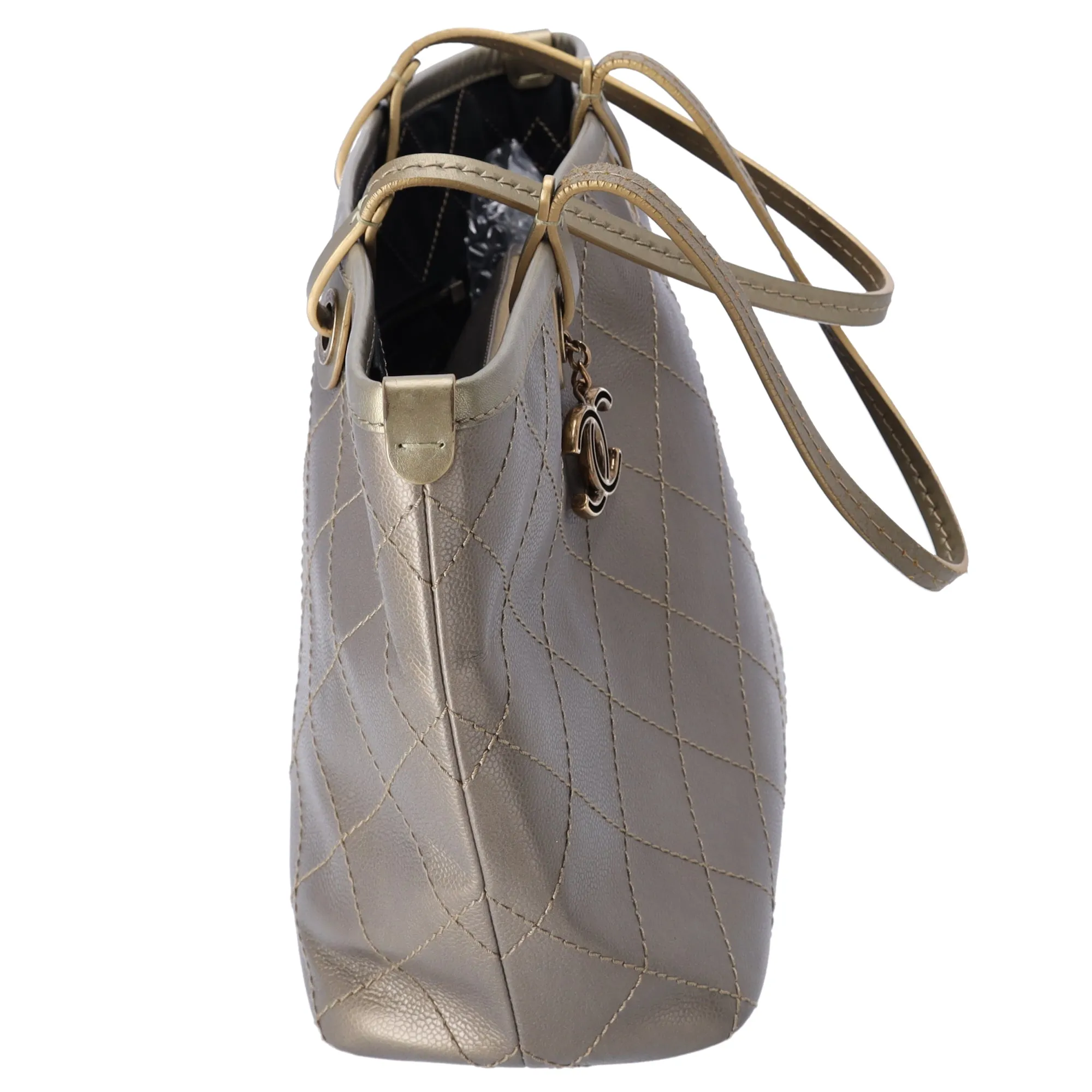 CHANEL Wild Stitch On the Road Shoulder Bag A92211 Khaki Gold sold by Gaby's Bags product image thumbnail 4