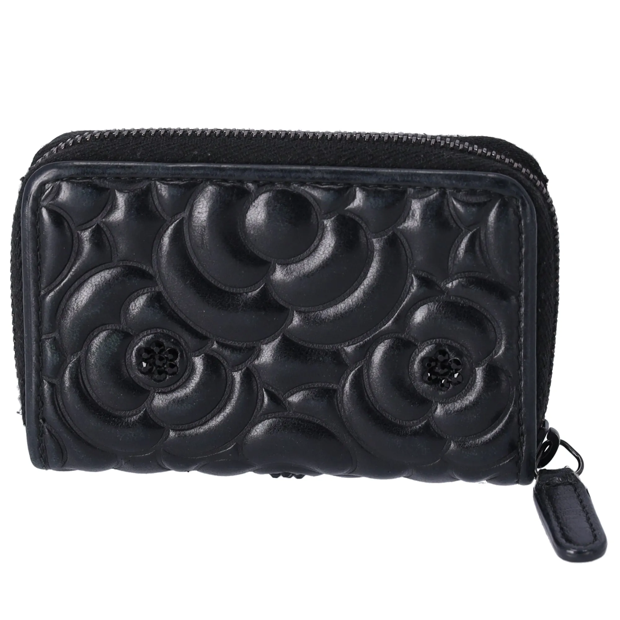 CHANEL Camellia Coin Case Black Lambskin Rhinestones sold by Gaby's Bags product image thumbnail 2