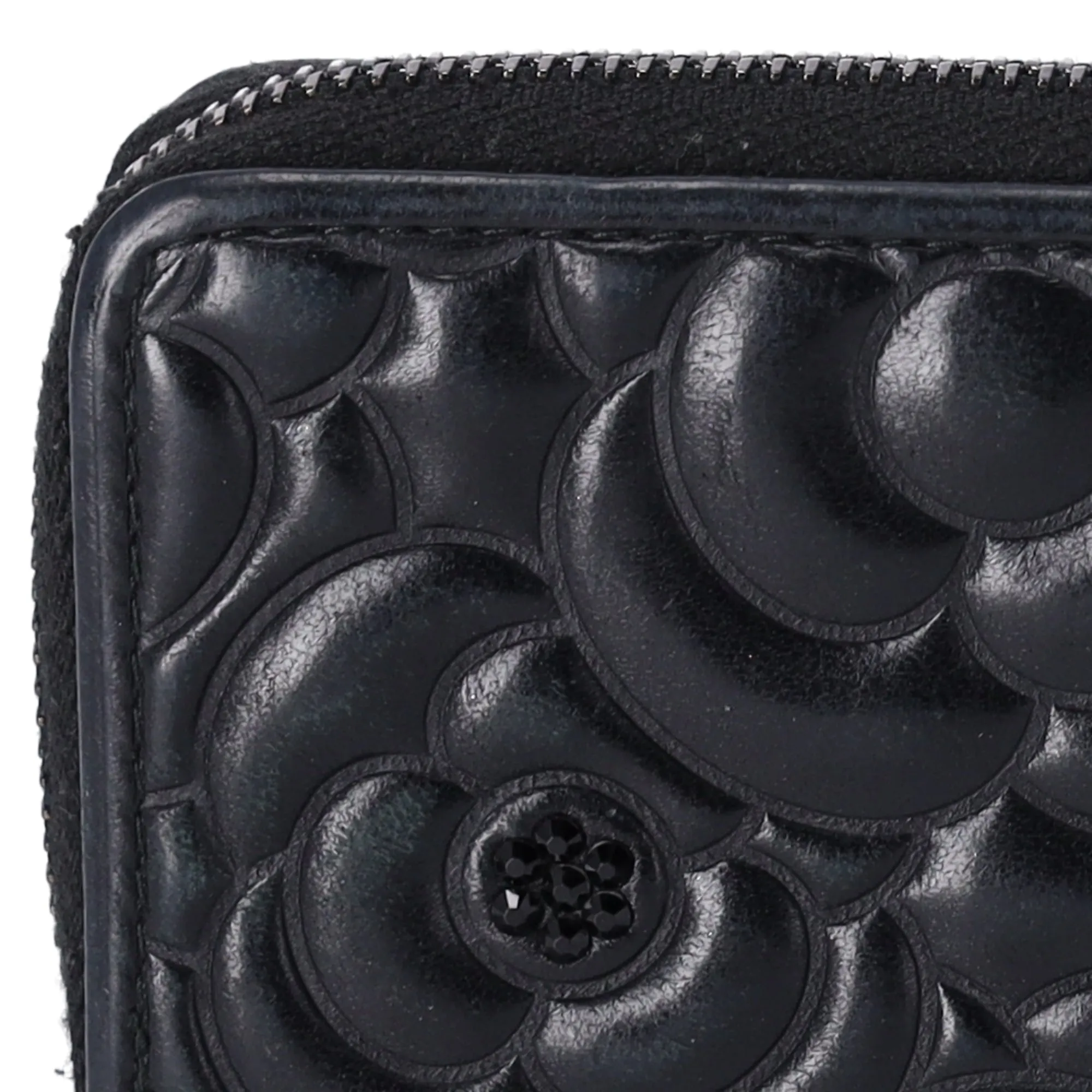 CHANEL Camellia Coin Case Black Lambskin Rhinestones sold by Gaby's Bags product image thumbnail 3