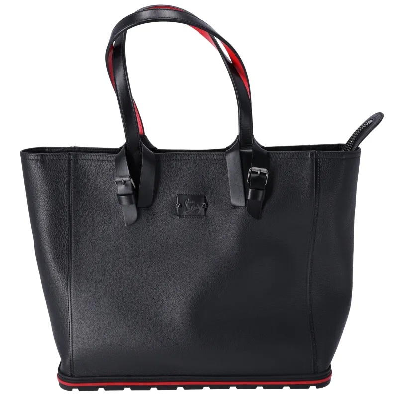 Christian Louboutin Kabayker Shoulder Bag Black Red Leather made by Christian Louboutin