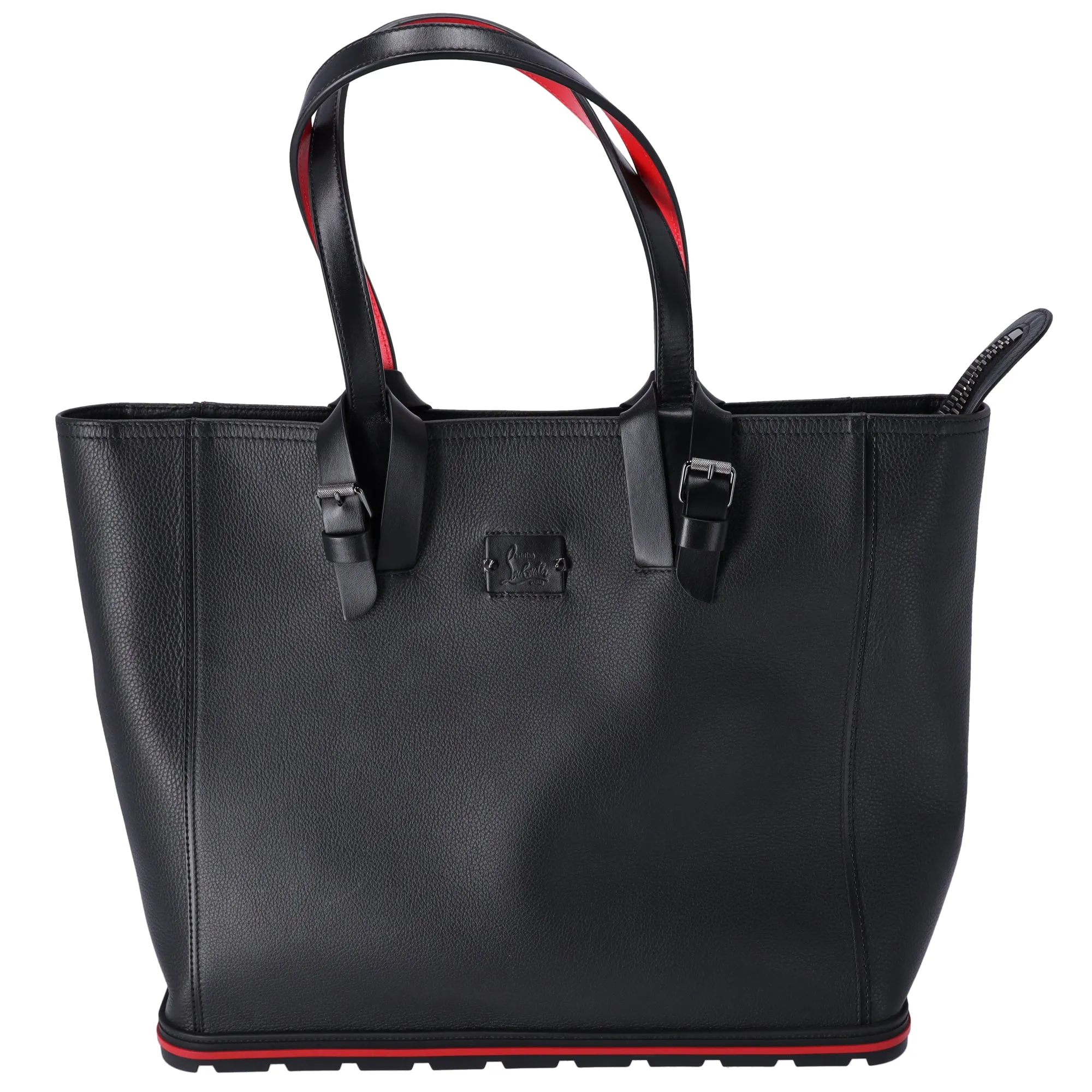Christian Louboutin Kabayker Shoulder Bag Black Red Leather sold by Gaby's Bags