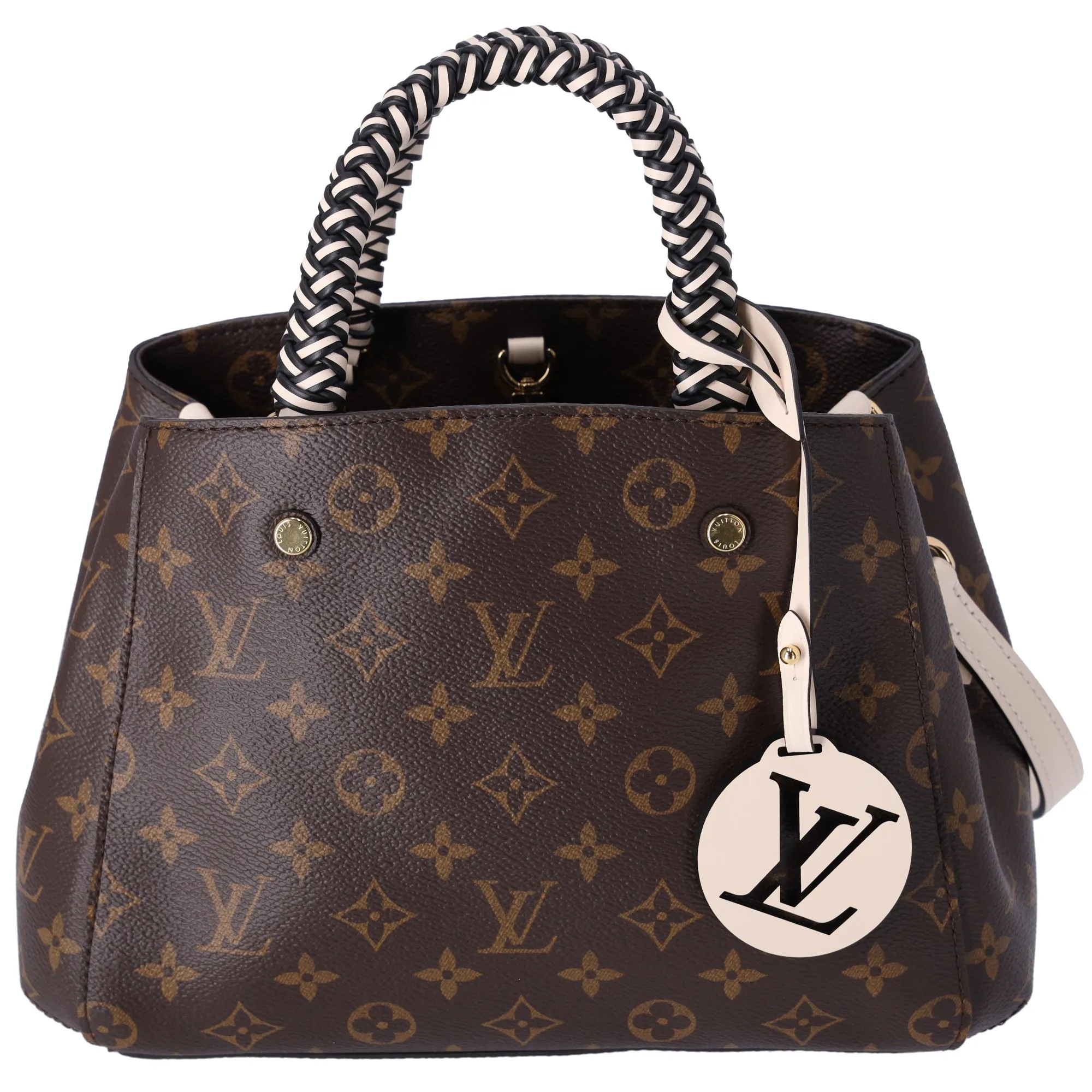Louis Vuitton Montaigne BB Monogram Handbag M45311 Braided Handle sold by Gaby's Bags