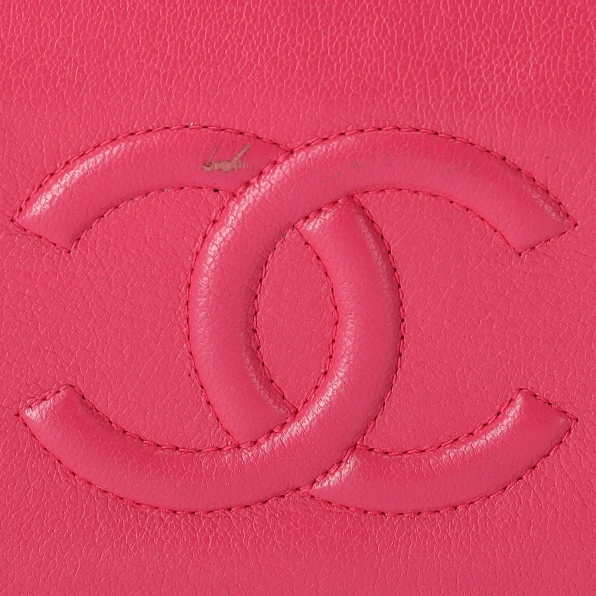 CHANEL Long Wallet Pink Leather CC Logo sold by Gaby's Bags product image thumbnail 2
