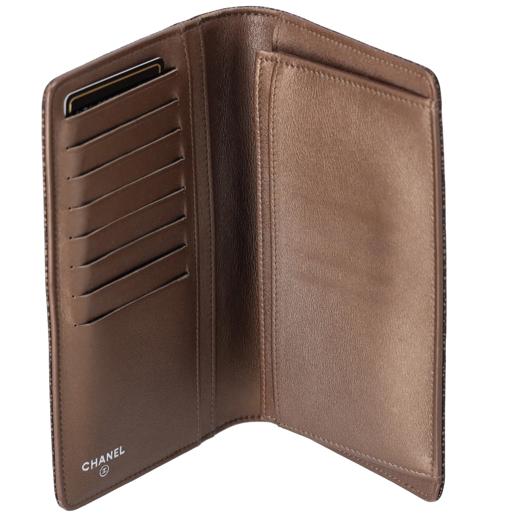 CHANEL CC Logo Long Bifold Wallet Brown Leather Caviar sold by Gaby's Bags product image thumbnail 4