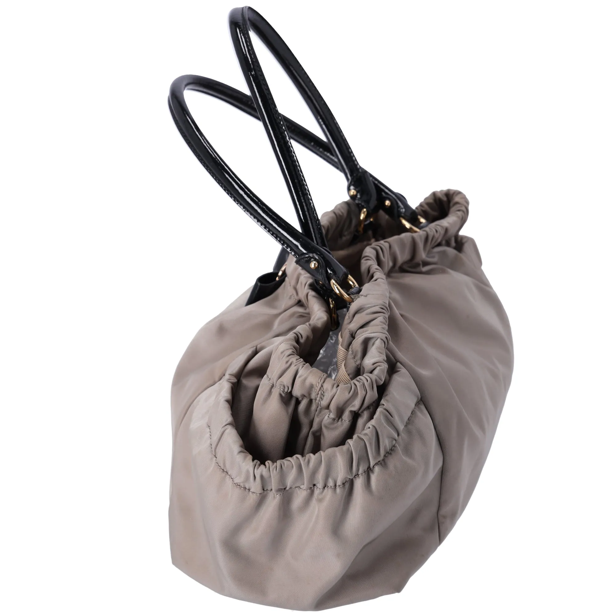 Salvatore Ferragamo Vara Tote Bag Gray Black Nylon Patent Leather sold by Gaby's Bags product image thumbnail 3