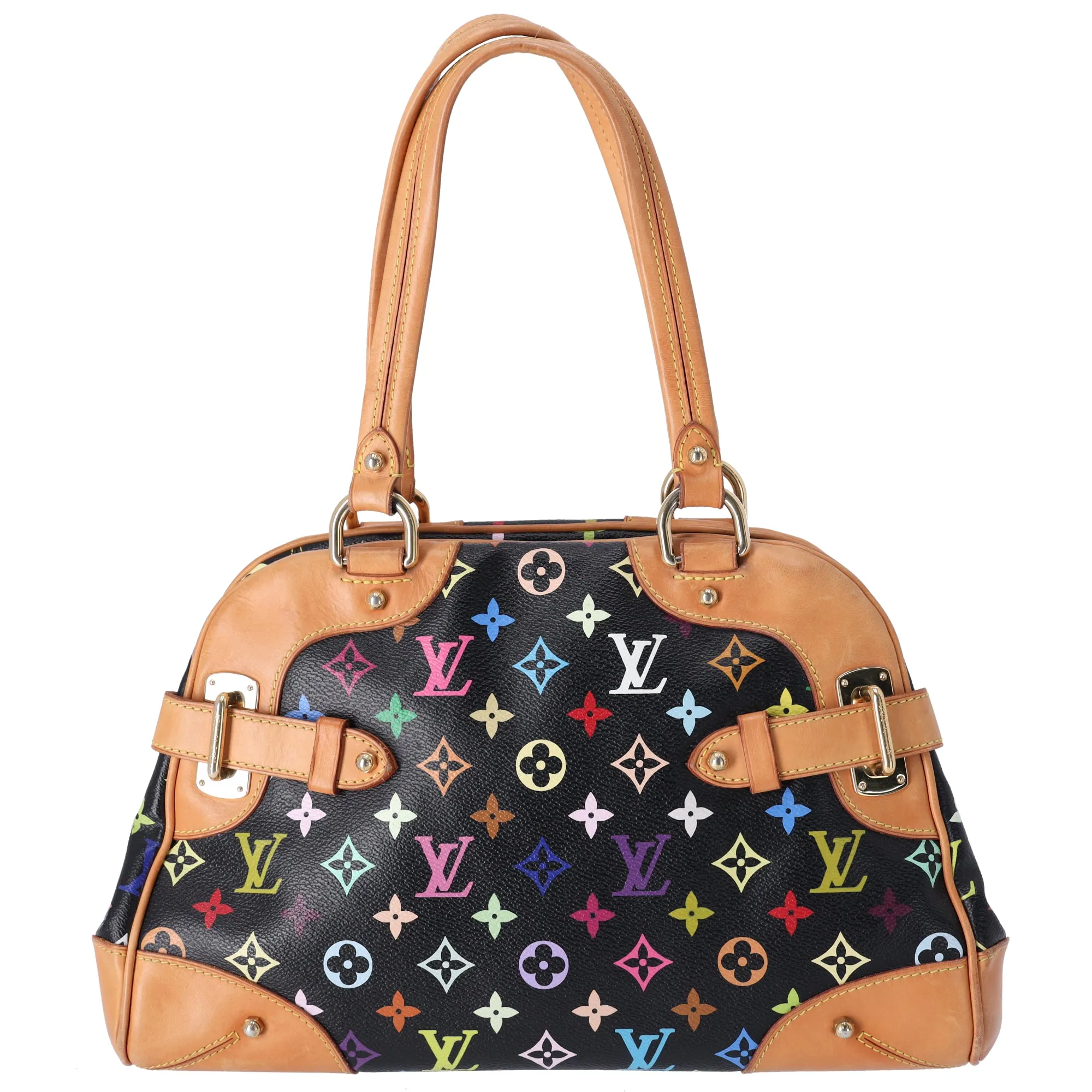 Louis Vuitton x Murakami Claudia Tote Multicolor Monogram M40194 Black sold by Gaby's Bags product image thumbnail 3