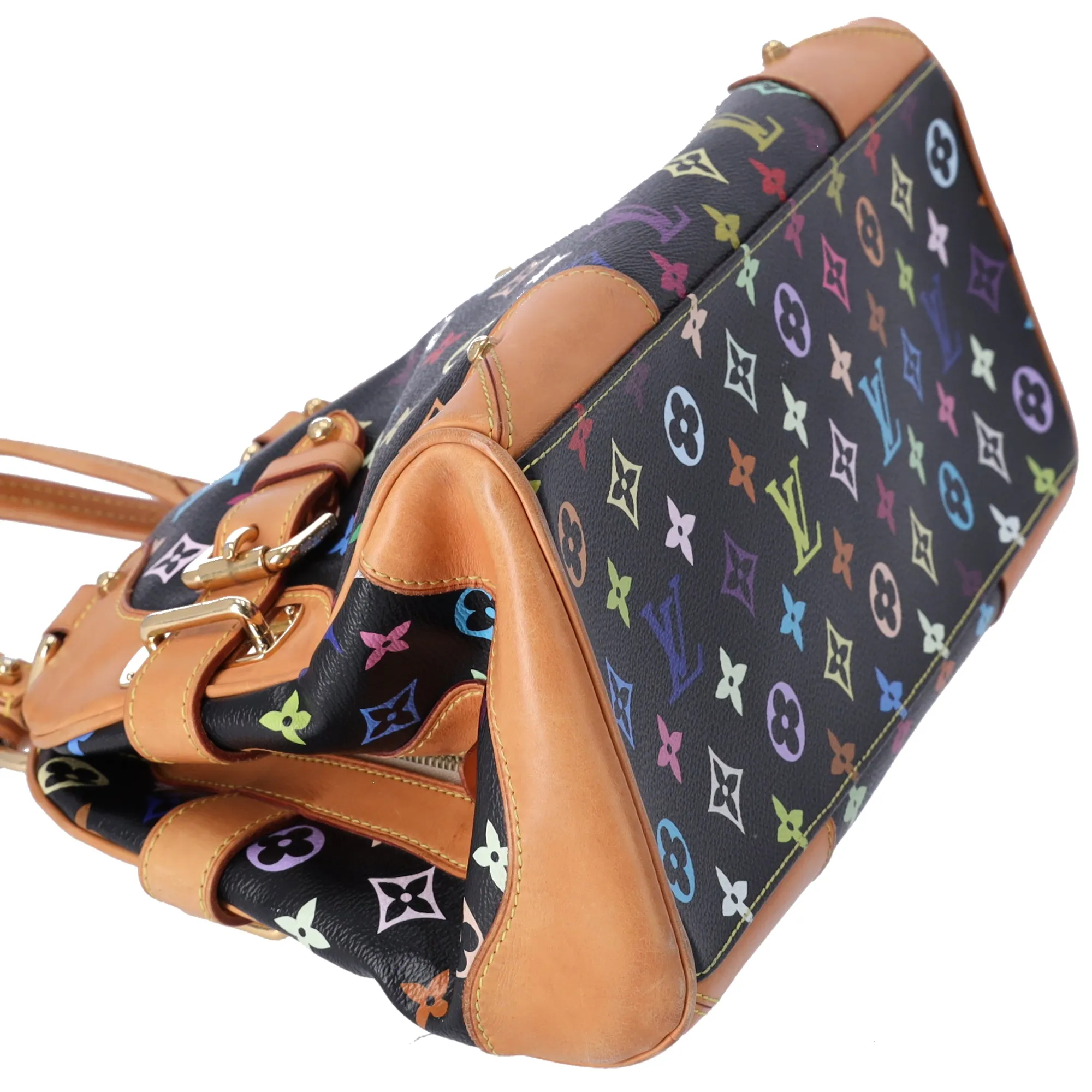Louis Vuitton x Murakami Claudia Tote Multicolor Monogram M40194 Black sold by Gaby's Bags product image thumbnail 4