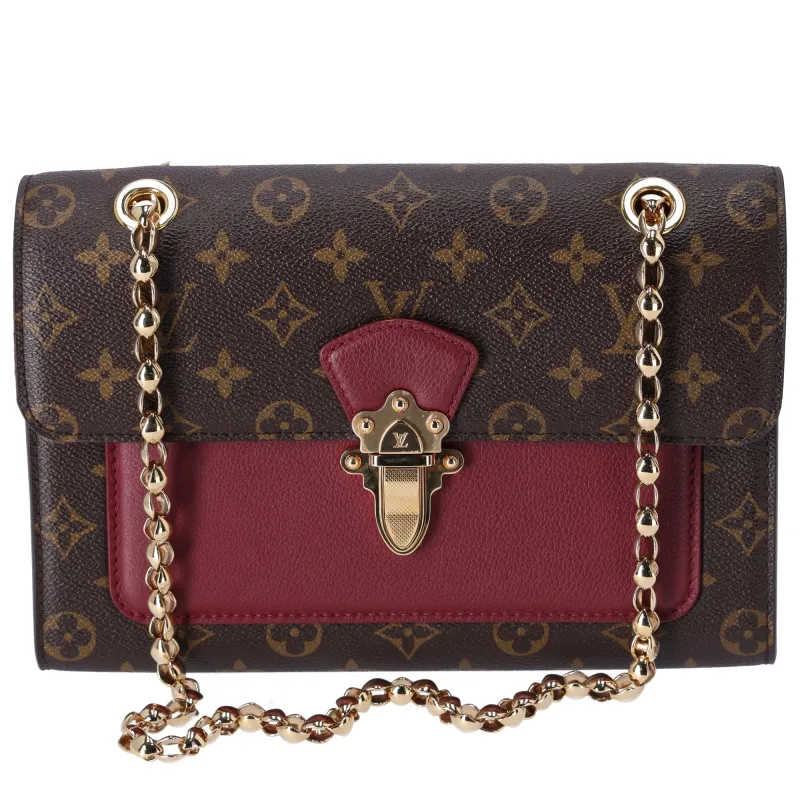 Louis Vuitton Victoire Chain Shoulder Bag Monogram Canvas M41732 Brown Raisin sold by Gaby's Bags