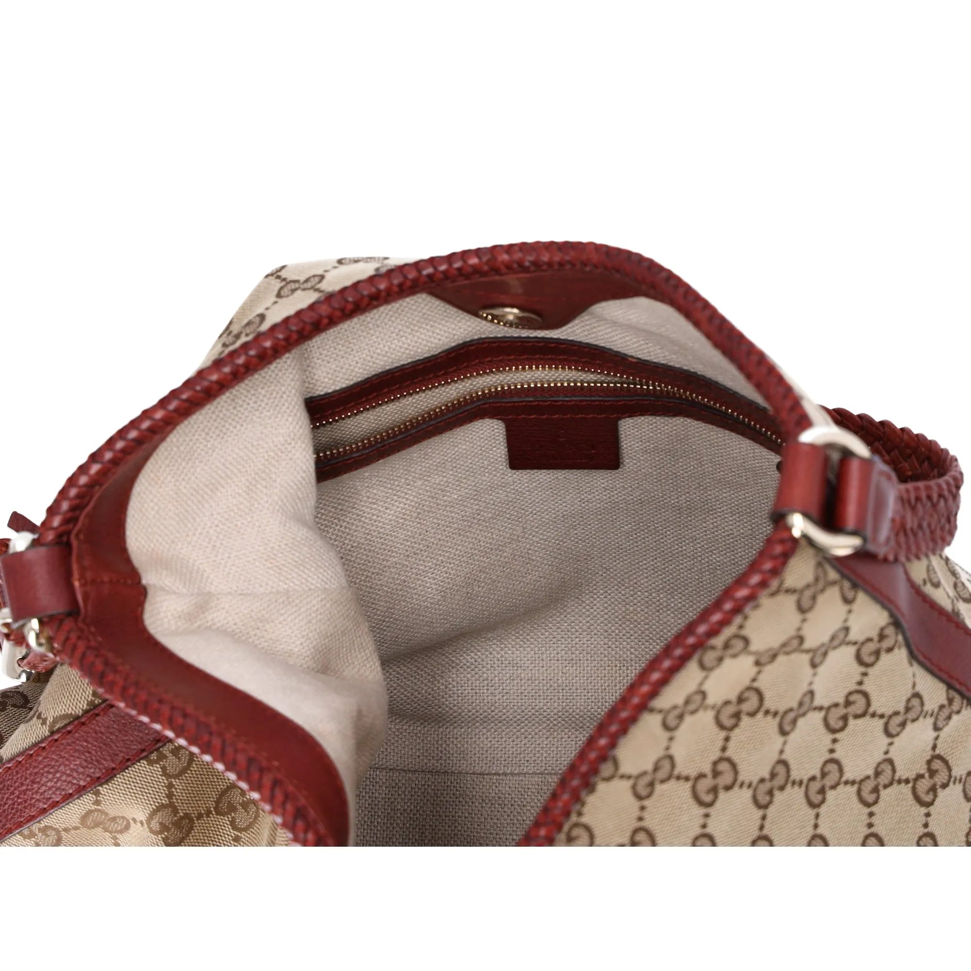GUCCI GG Shoulder Bag 257026 Beige Dark Brown Jacquard Leather sold by Gaby's Bags product image thumbnail 5