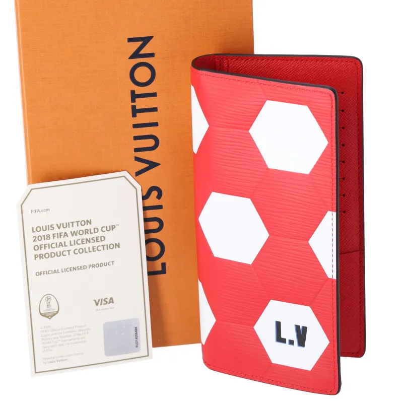 Louis Vuitton Brazza FIFA World Cup Long Wallet M63230 Rouge Epi Leather sold by Gaby's Bags