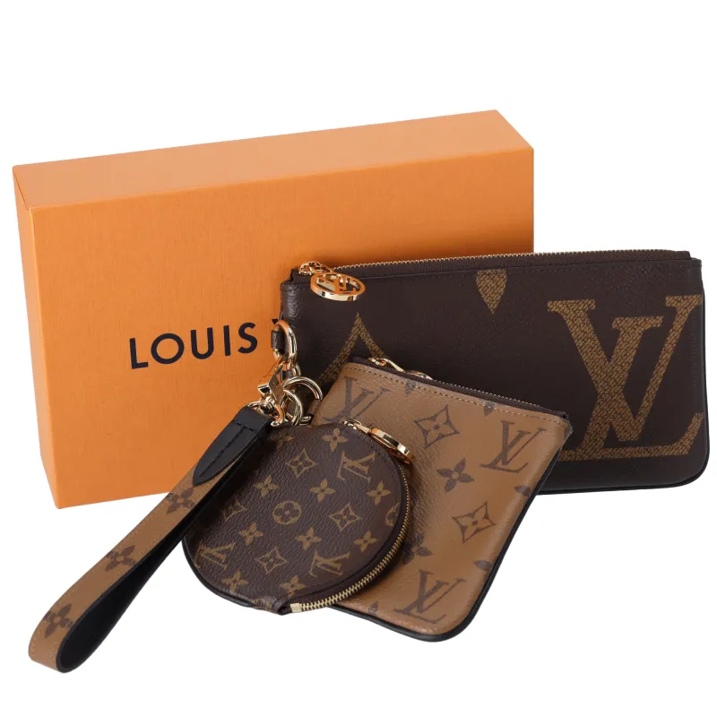 Louis Vuitton Pochette Trio Wristlet Monogram Reverse Pouch M68756 sold by Gaby's Bags