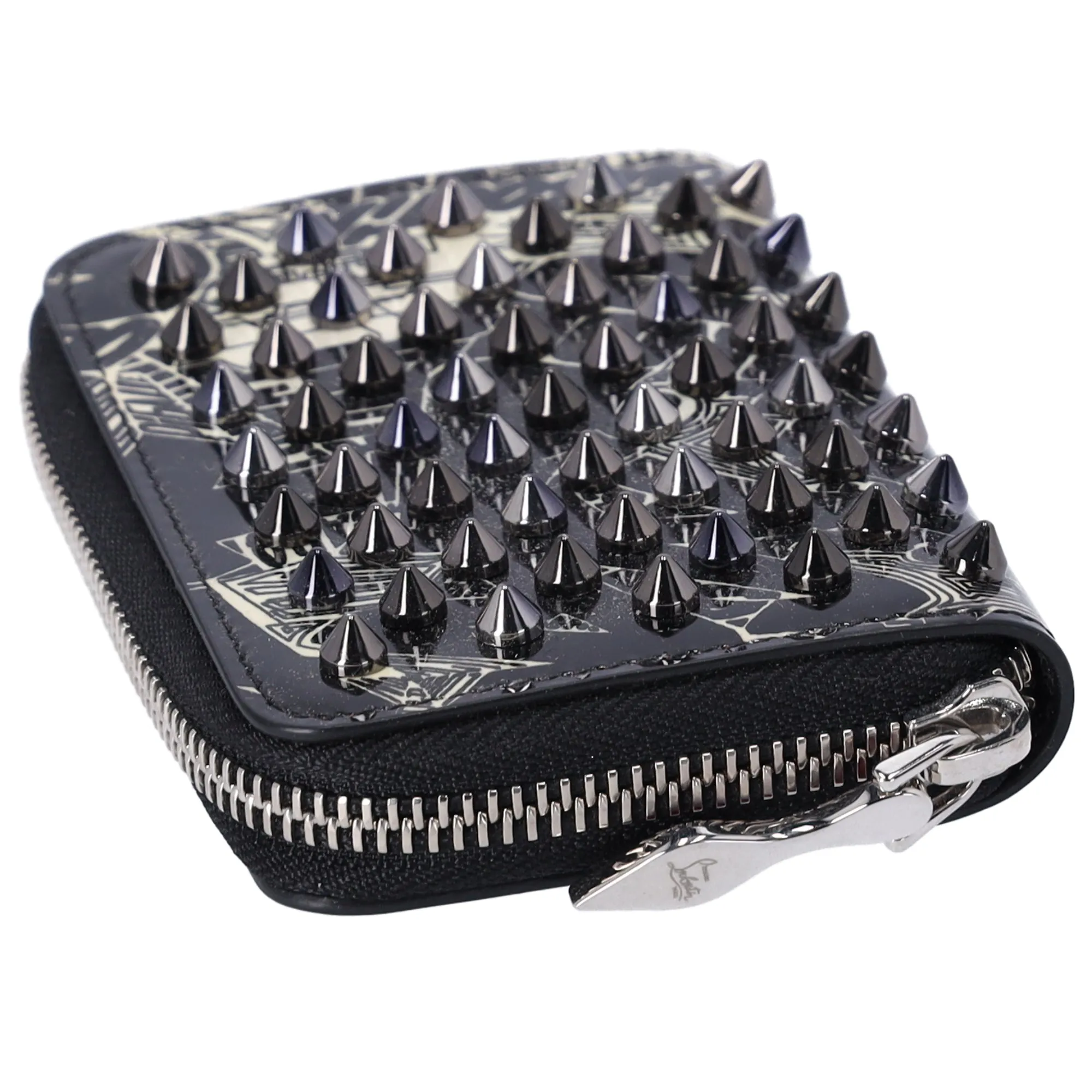 Christian Louboutin Coin Case Black Cream Patent Leather Hardware sold by Gaby's Bags product image thumbnail 3