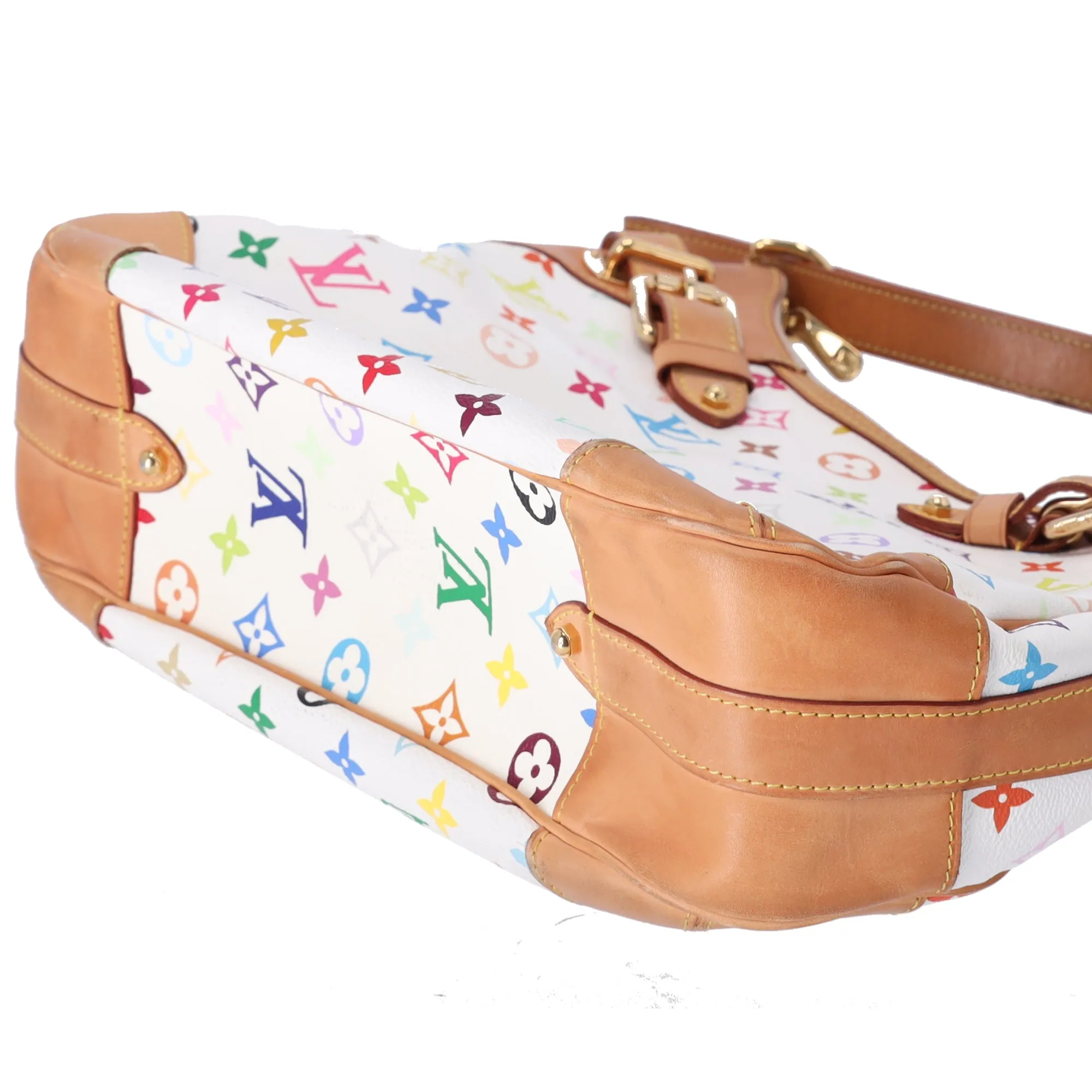 Louis Vuitton x Murakami Greta Hobo Multicolor Monogram M40195 Beige sold by Gaby's Bags product image thumbnail 5