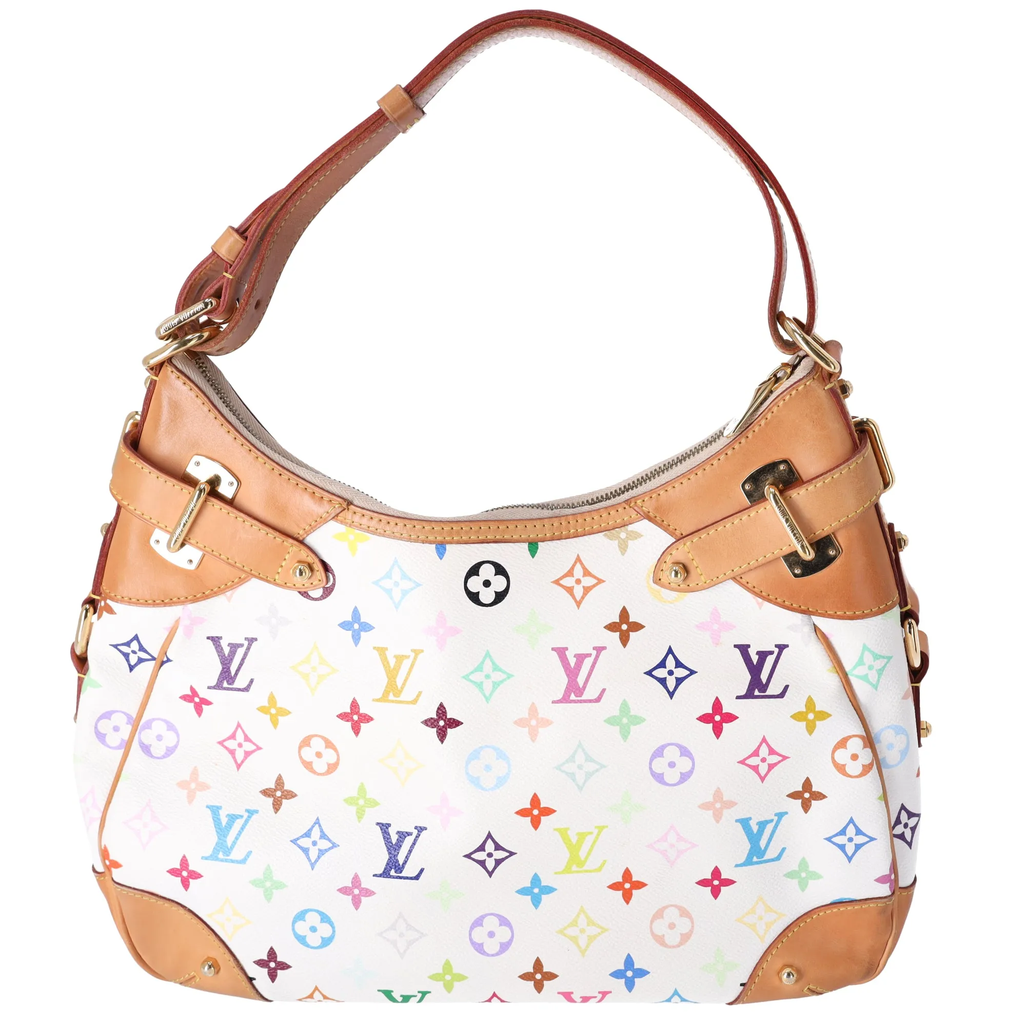 Louis Vuitton x Murakami Greta Hobo Multicolor Monogram M40195 Beige sold by Gaby's Bags product image thumbnail 3