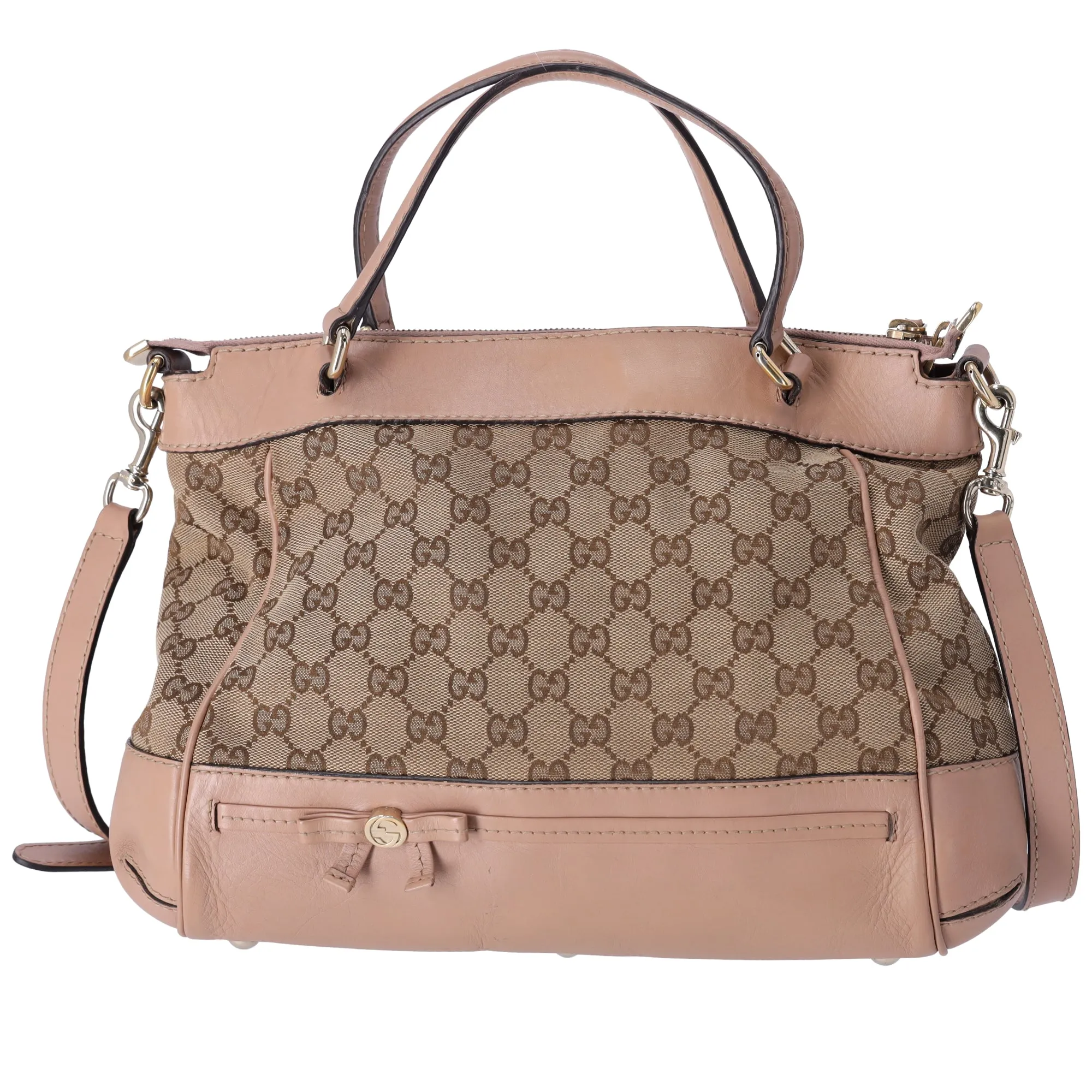GUCCI Mayfair GG Handbag 269894 Beige Pink Beige Jacquard Leather sold by Gaby's Bags