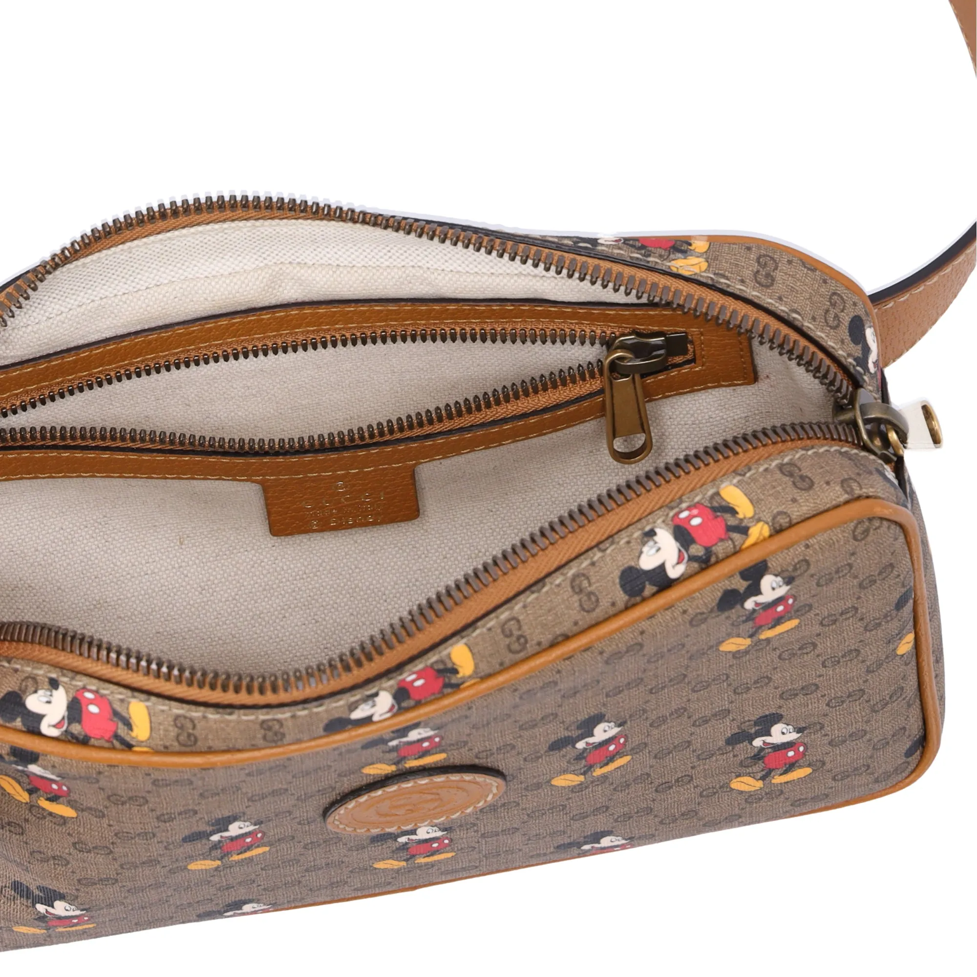 GUCCI Mini GG Supreme Bum Bag 602695 Beige Brown Multi PVC Leather sold by Gaby's Bags product image thumbnail 4