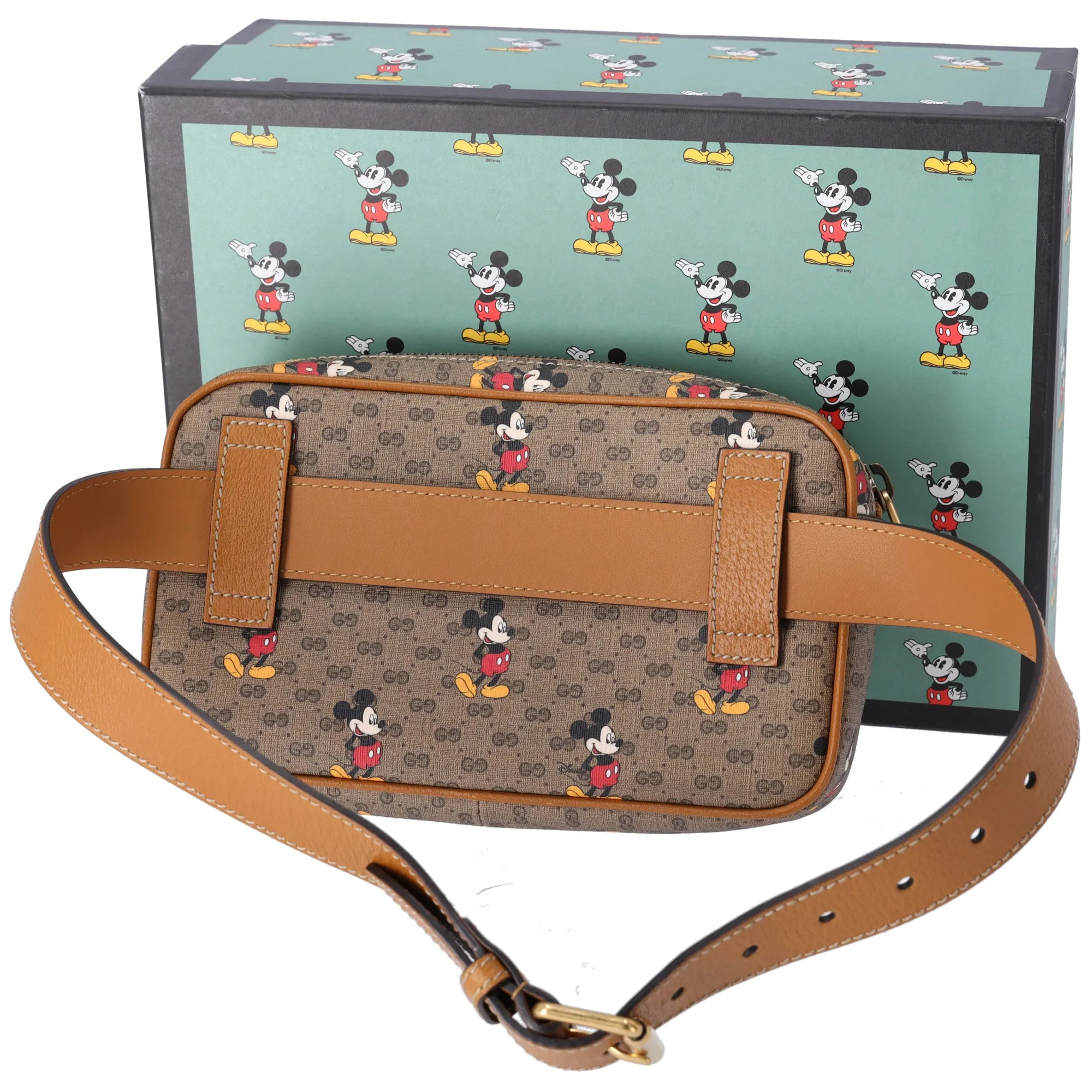 GUCCI Mini GG Supreme Bum Bag 602695 Beige Brown Multi PVC Leather sold by Gaby's Bags product image thumbnail 2