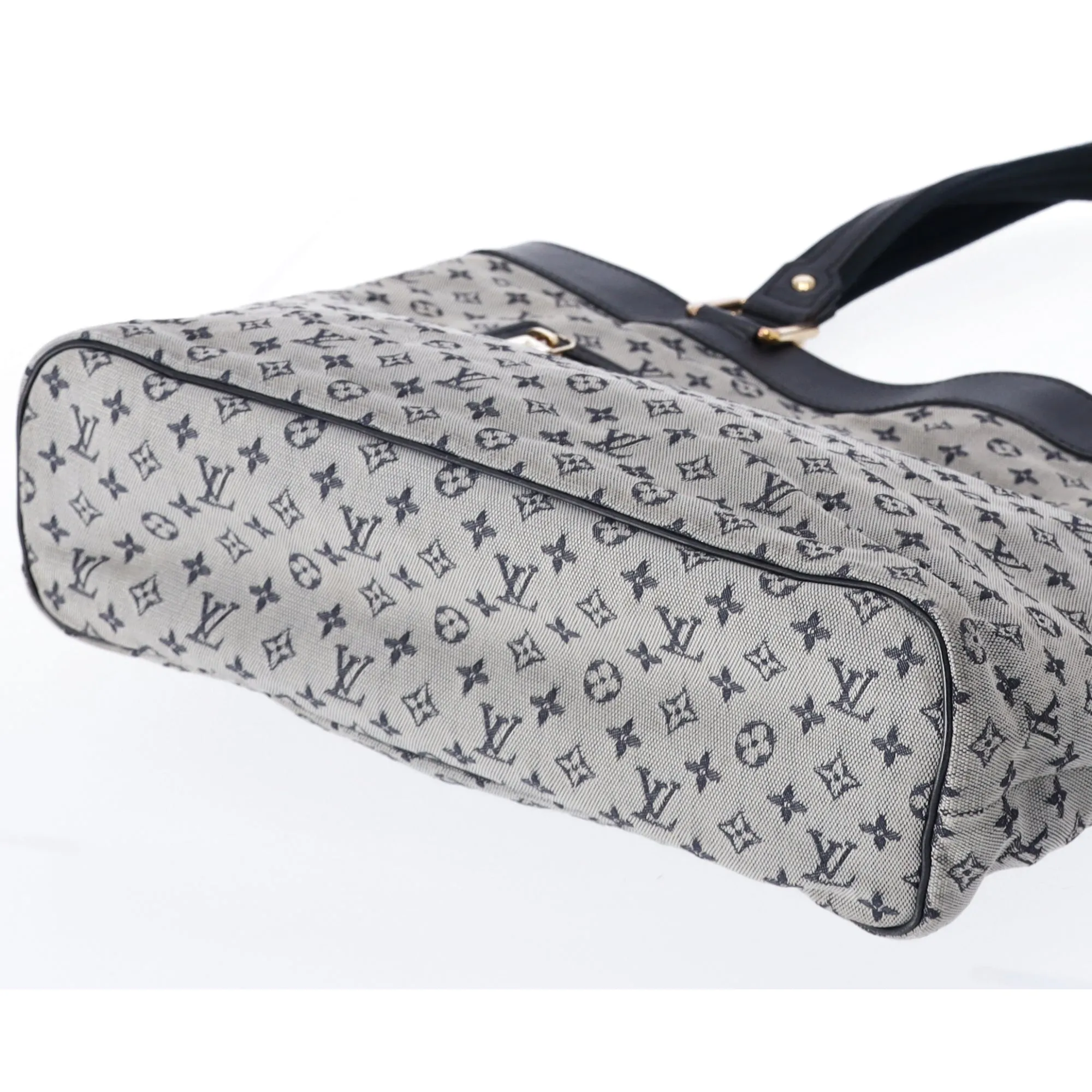Louis Vuitton Lucile GM Monogram Handbag M92675 Blue Mini Lin Canvas sold by Gaby's Bags product image thumbnail 5