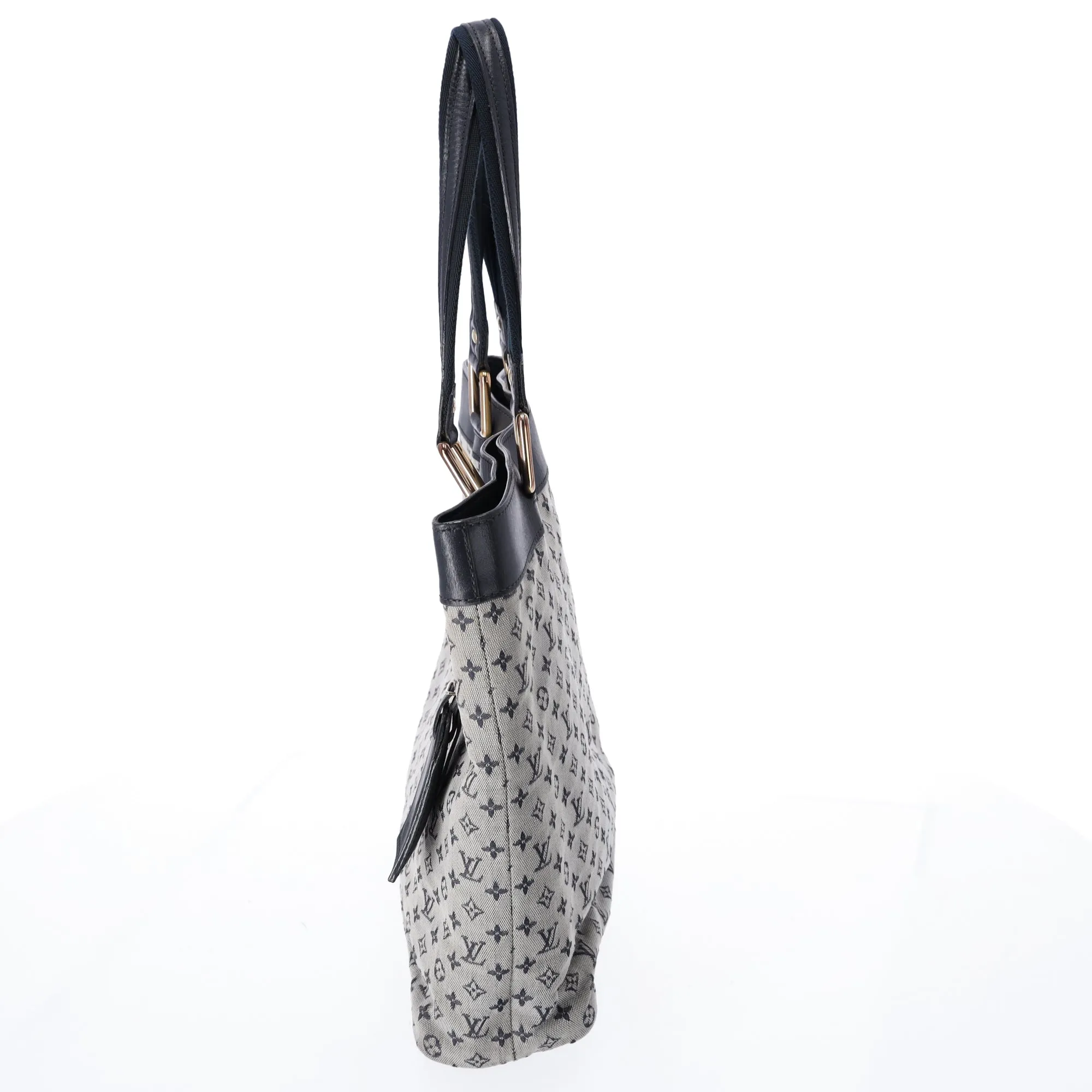 Louis Vuitton Lucile GM Monogram Handbag M92675 Blue Mini Lin Canvas sold by Gaby's Bags product image thumbnail 3