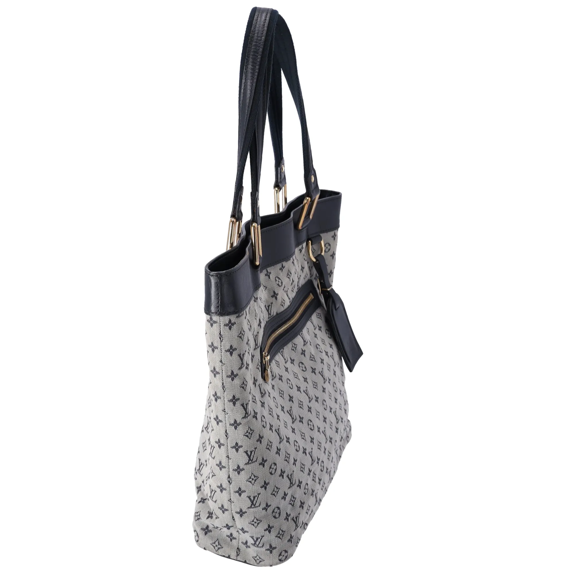 Louis Vuitton Lucile GM Monogram Handbag M92675 Blue Mini Lin Canvas sold by Gaby's Bags product image thumbnail 4