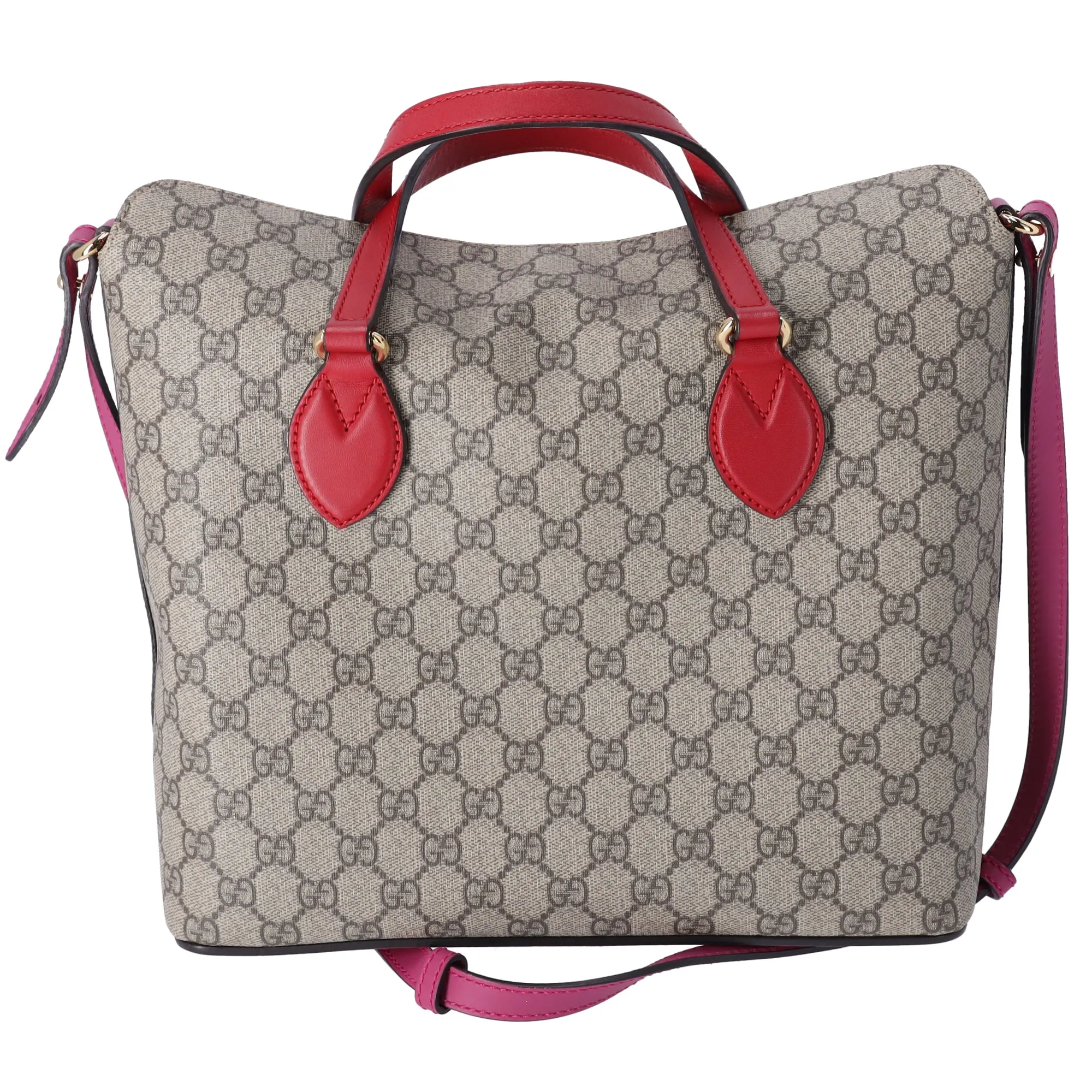GUCCI GG Supreme Tote 429147 Beige Brown Multi Pink Red sold by Gaby's Bags product image thumbnail 3
