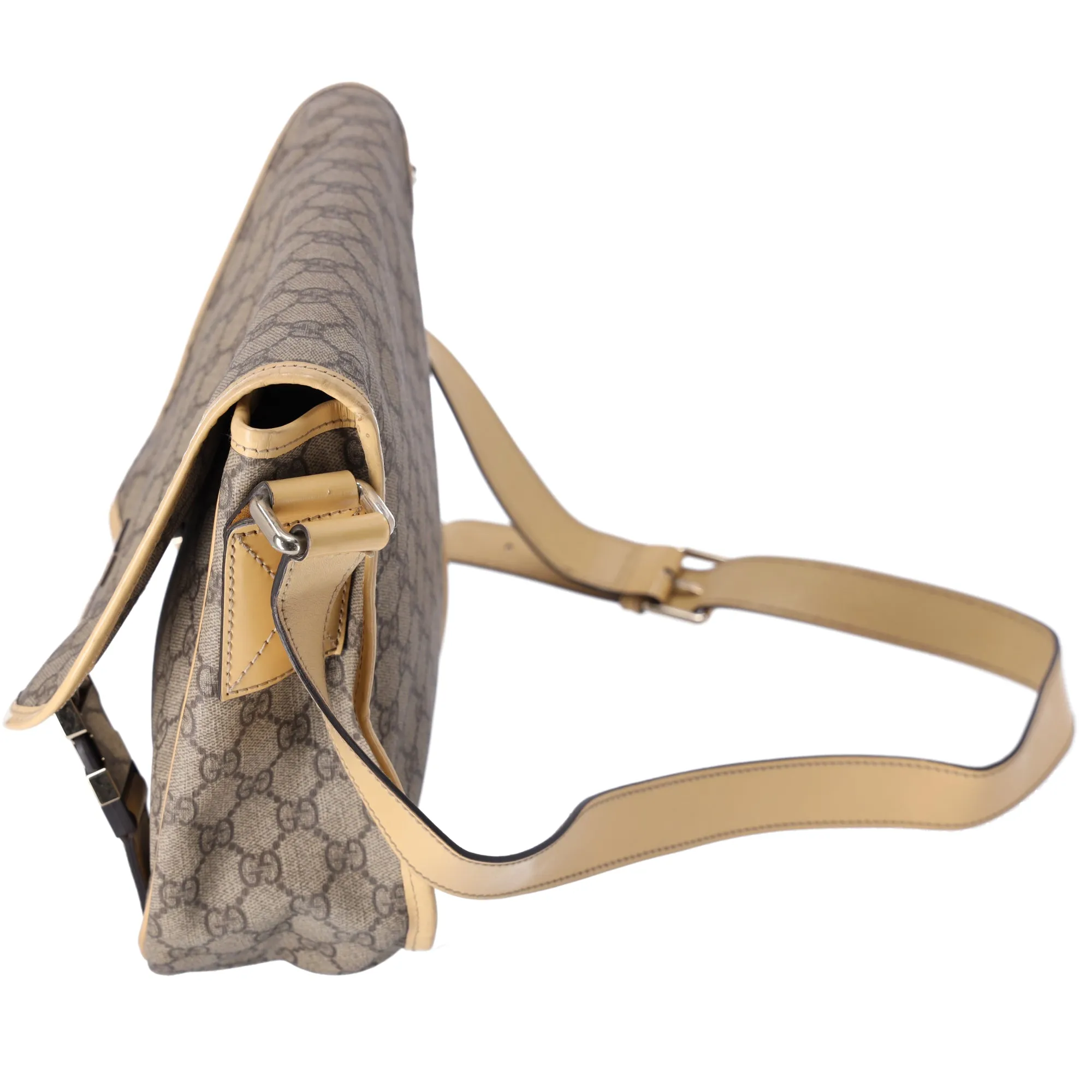 GUCCI GG Supreme Shoulder Bag 201732 Beige PVC Leather Yellow sold by Gaby's Bags product image thumbnail 2