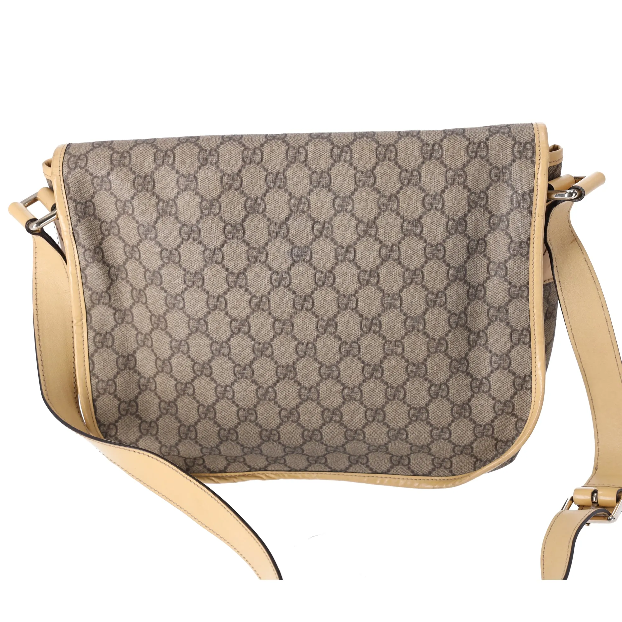 GUCCI GG Supreme Shoulder Bag 201732 Beige PVC Leather Yellow sold by Gaby's Bags product image thumbnail 3