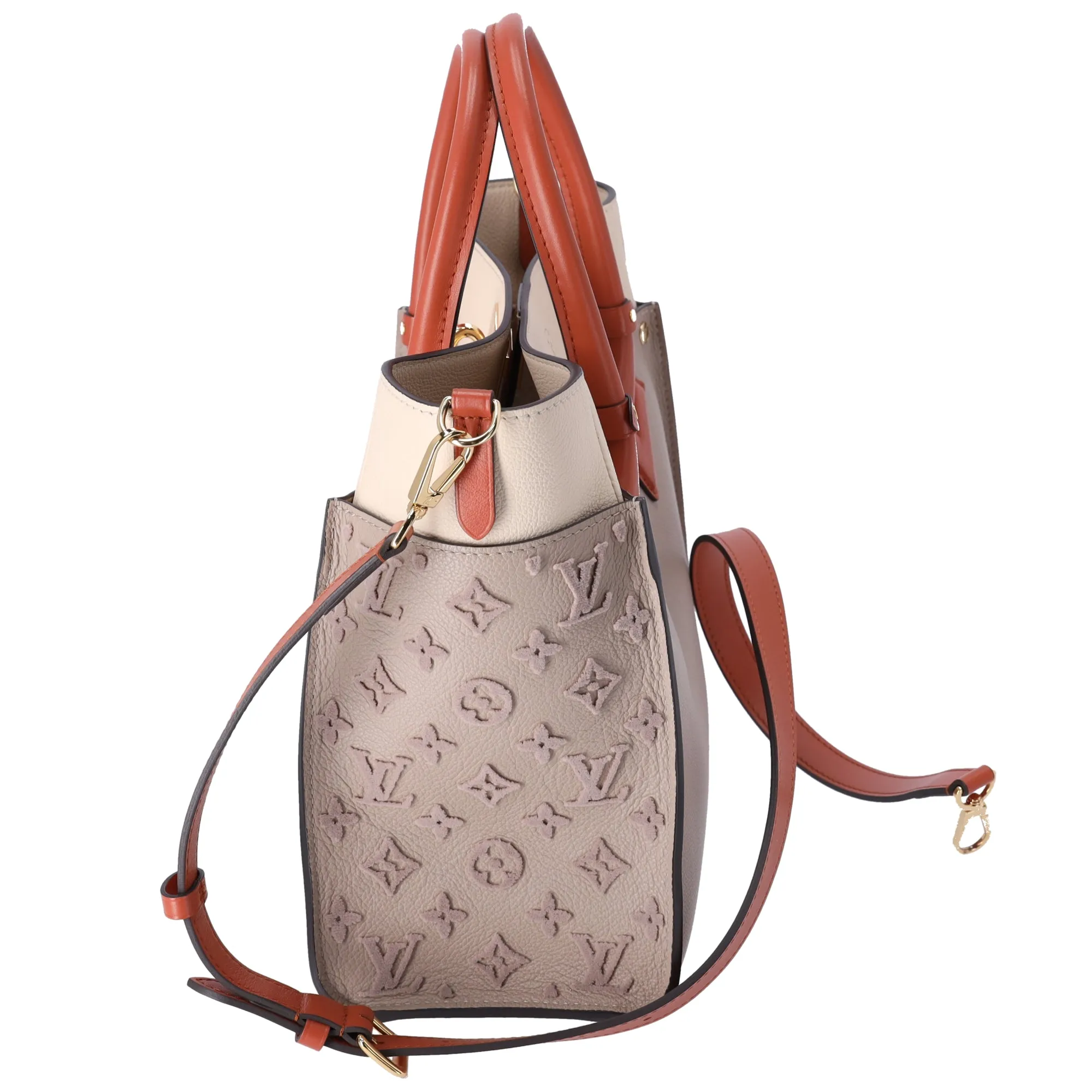 Louis Vuitton On My Side MM Satchel Monogram Tuffetage Galet Leather sold by Gaby's Bags product image thumbnail 2