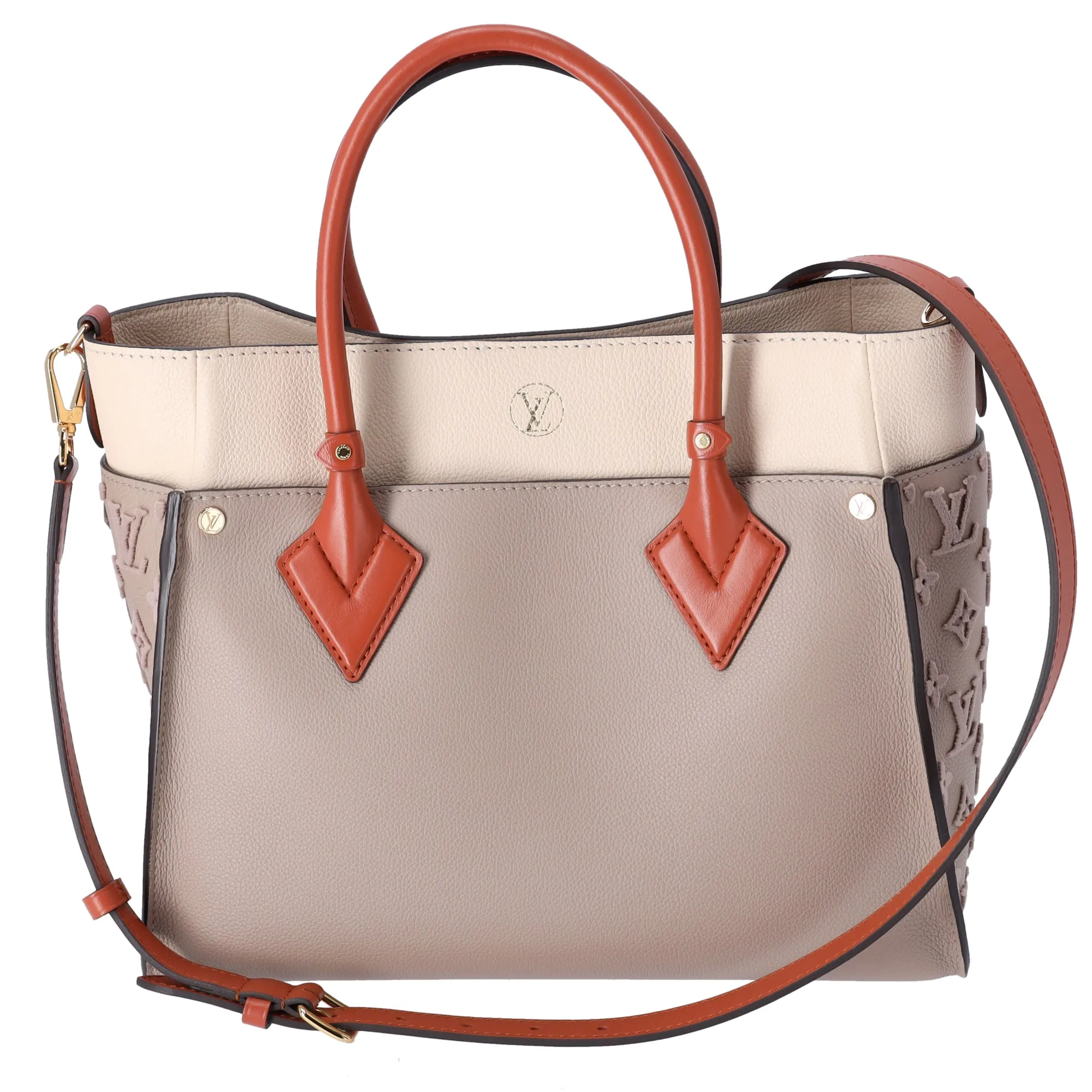 Louis Vuitton On My Side MM Satchel Monogram Tuffetage Galet Leather sold by Gaby's Bags product image thumbnail 3