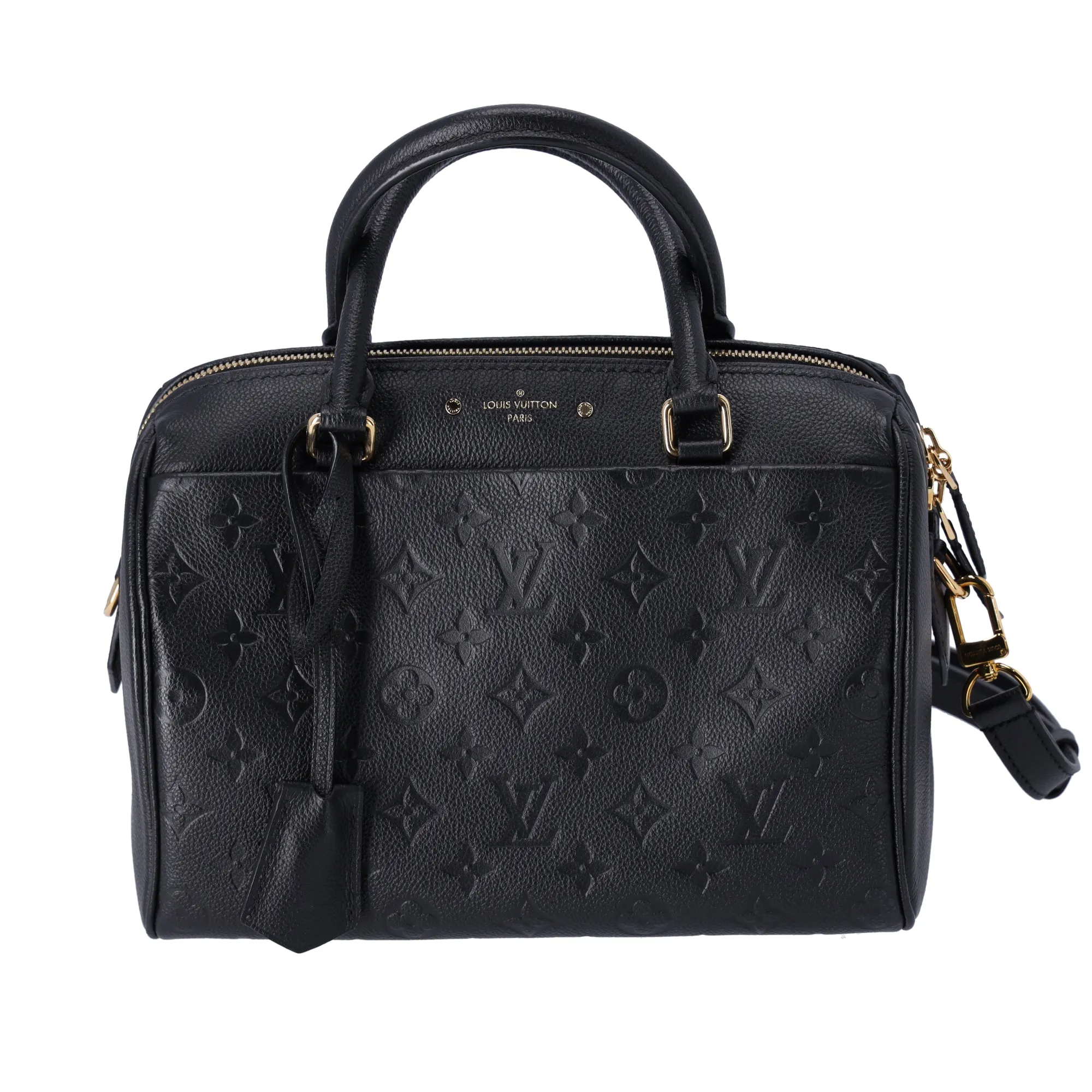 Louis Vuitton Speedy 25 Bandouliere Handbag NM Monogram Empreinte Black sold by Gaby's Bags