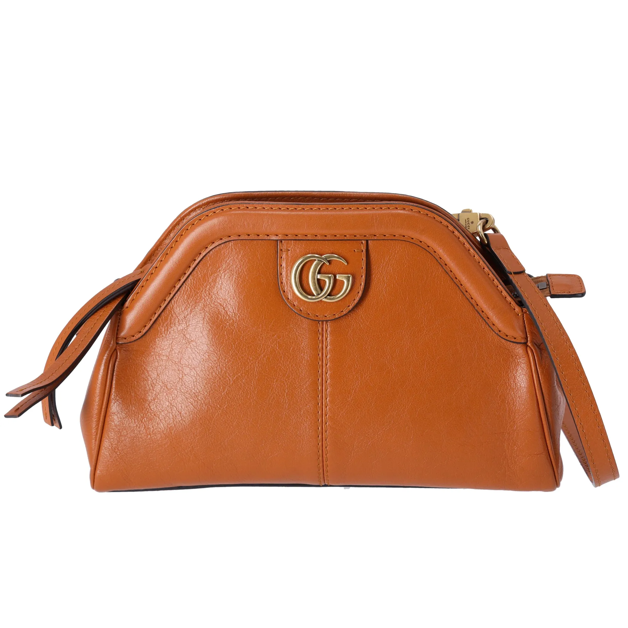 GUCCI Rebel Small Shoulder Bag 524620 Brown Leather sold by Gaby's Bags
