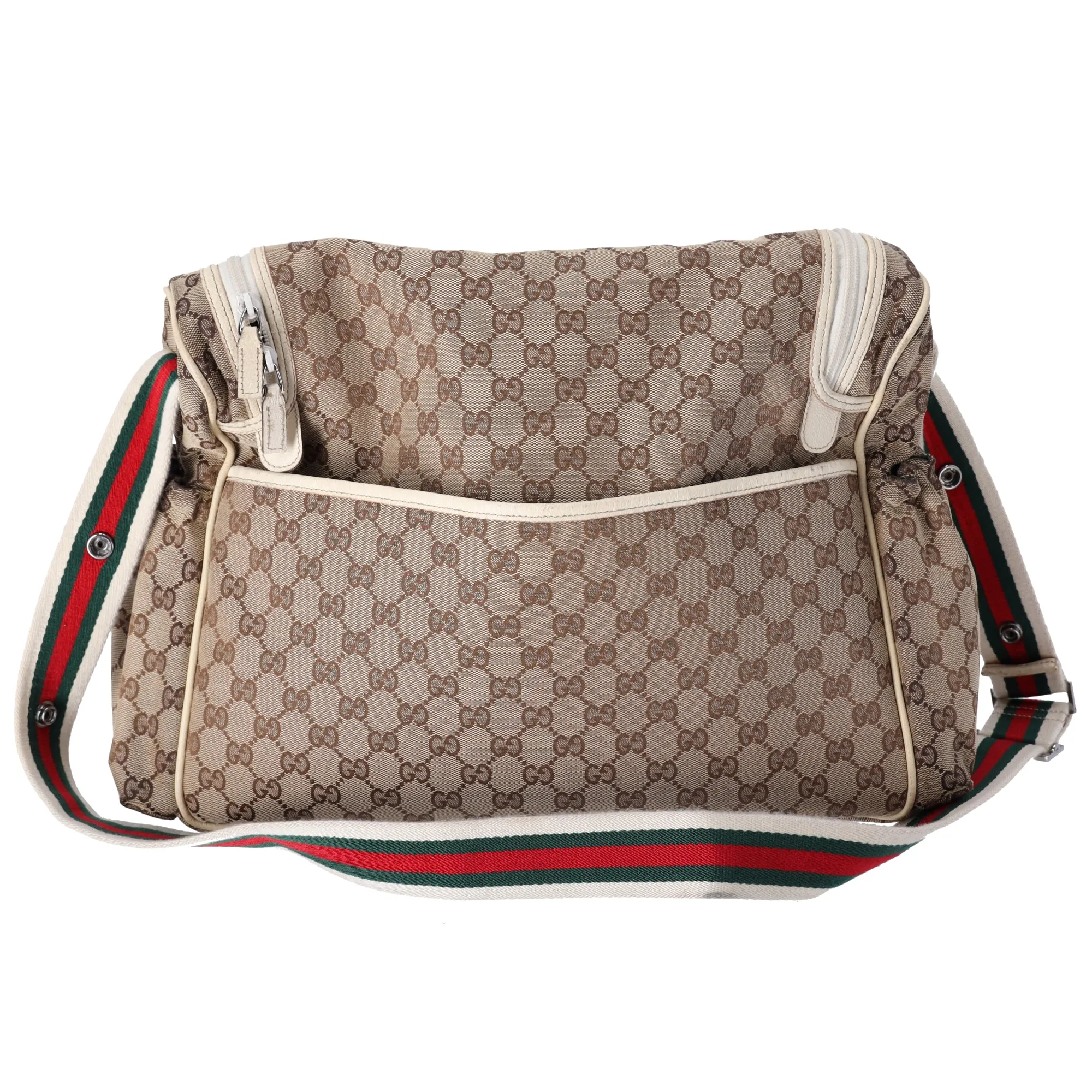 GUCCI GG Sherry Diaper Bag 123326 Beige Cream Multi Jacquard Leather sold by Gaby's Bags product image thumbnail 3