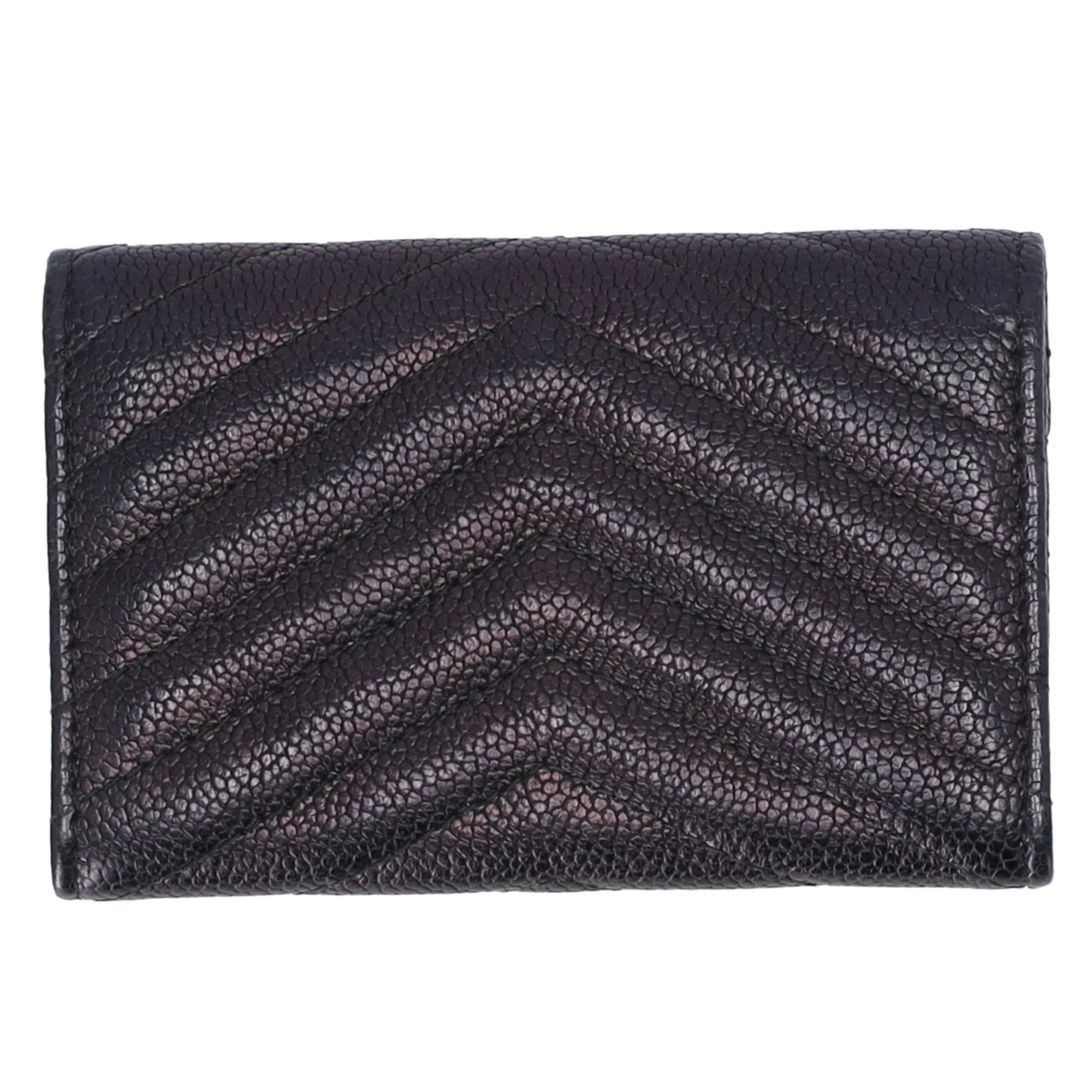 CHANEL Chevron V Stitch Card Case Wallet Black Calfskin Leather sold by Gaby's Bags product image thumbnail 2