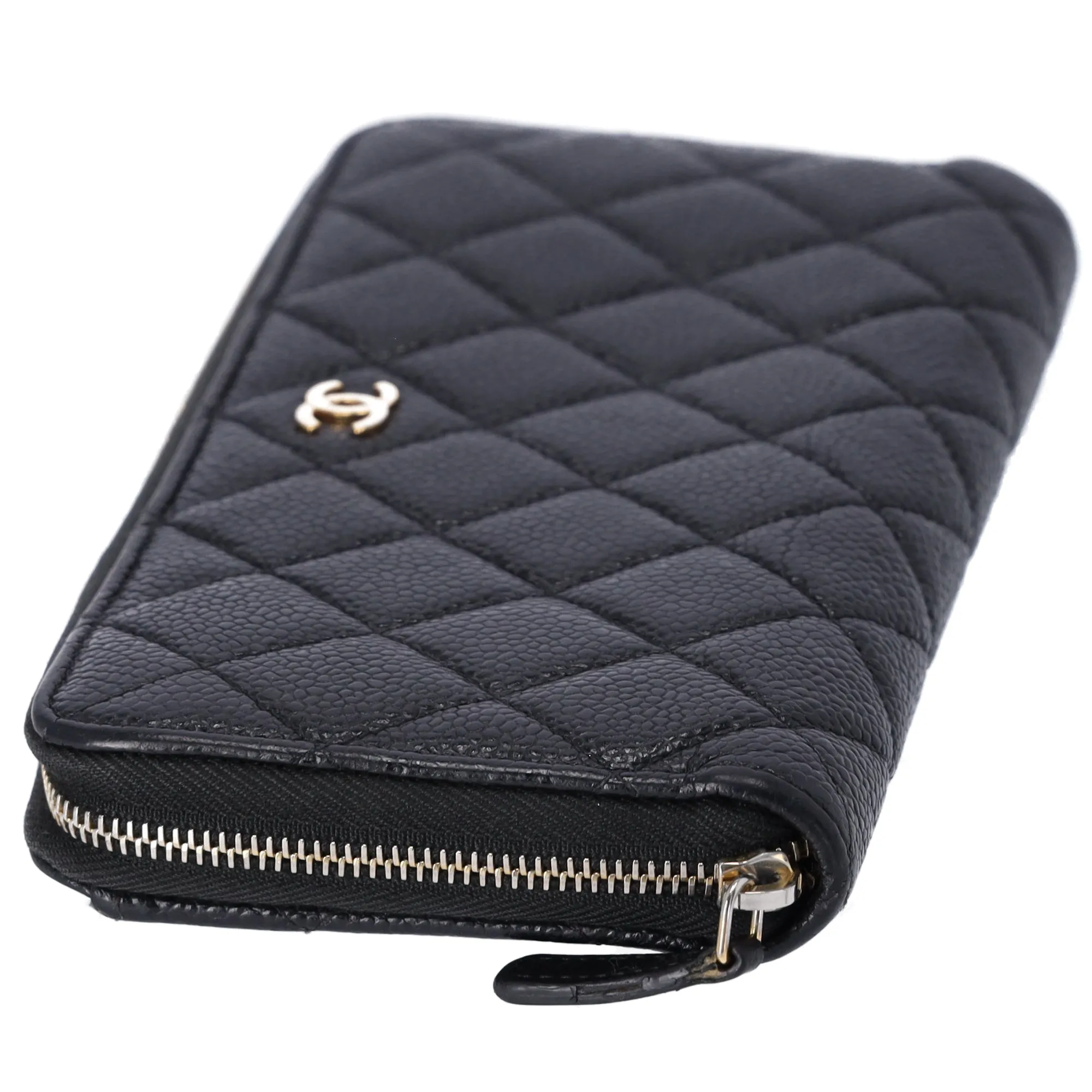 CHANEL Matelasse Long Zippy Wallet AP0242 Black Caviar Leather sold by Gaby's Bags product image thumbnail 3