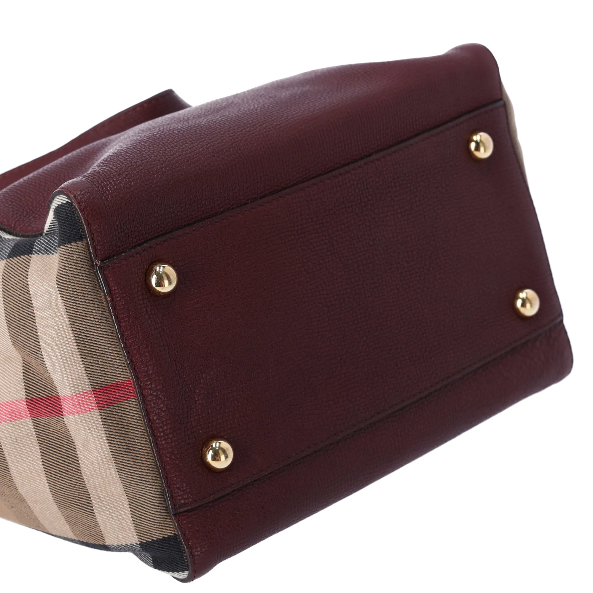 Burberry Small Canterbury Tote Grainy Calfskin House Check Berry sold by Gaby's Bags product image thumbnail 4