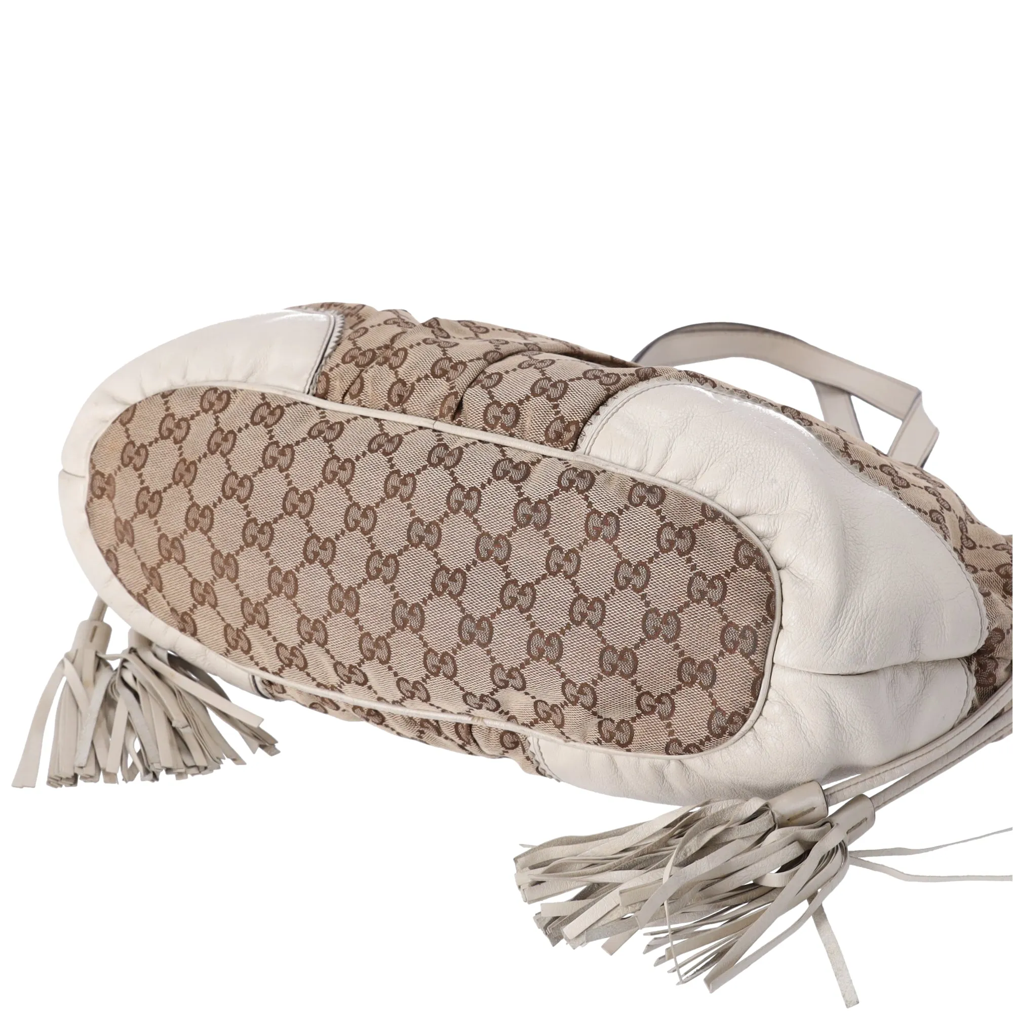 GUCCI GG Tribeca Tote Bag 211954 Beige Brown Cream Jacquard Leather sold by Gaby's Bags product image thumbnail 5