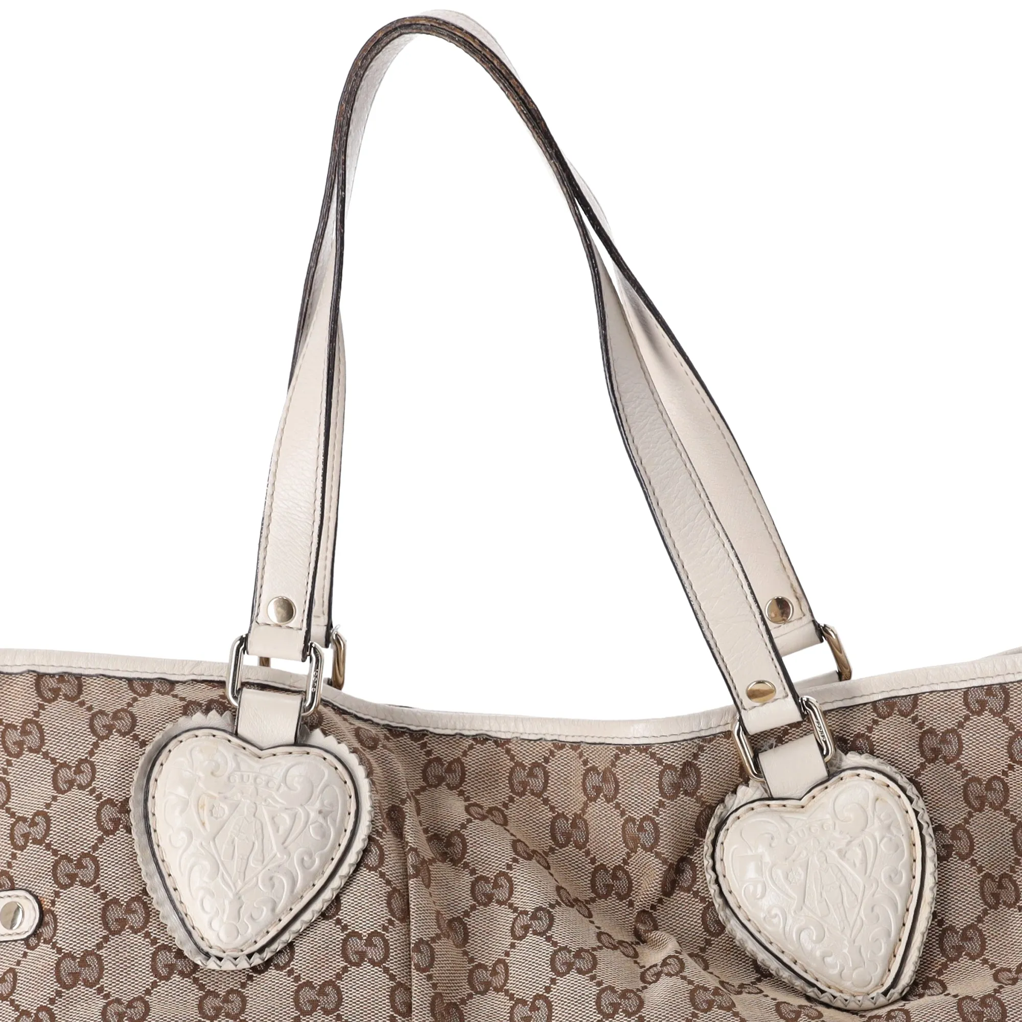 GUCCI GG Tribeca Tote Bag 211954 Beige Brown Cream Jacquard Leather sold by Gaby's Bags product image thumbnail 3