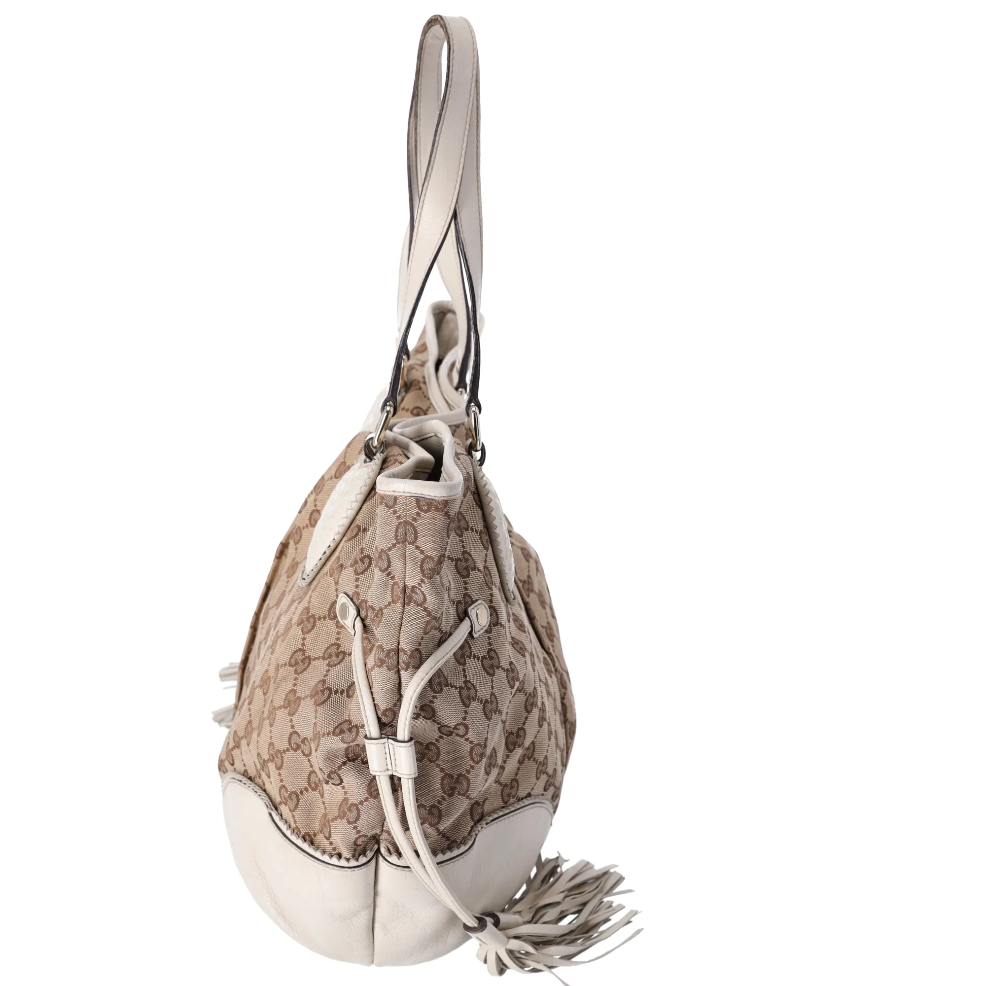 GUCCI GG Tribeca Tote Bag 211954 Beige Brown Cream Jacquard Leather sold by Gaby's Bags product image thumbnail 4