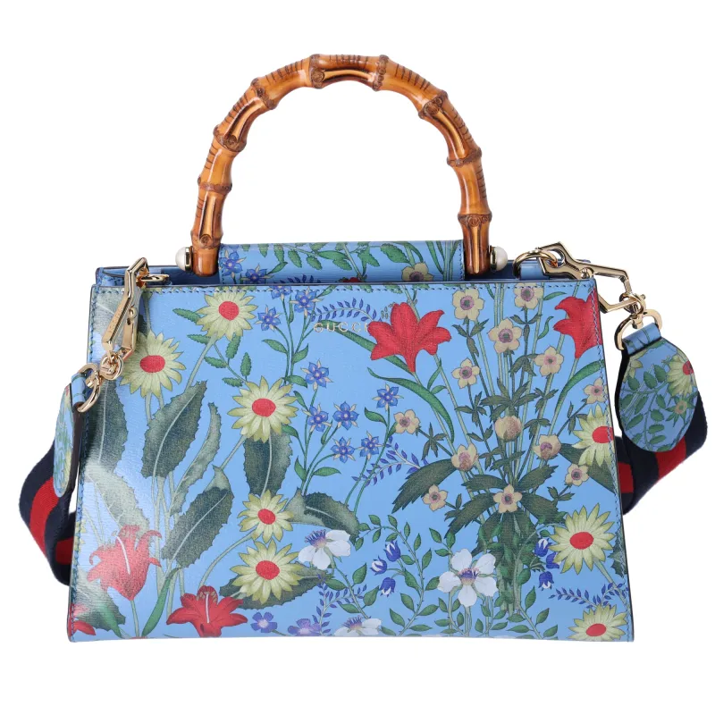 Gucci Nimfair Flora Azure Floral Handbag Handbag Flower Bamboo sold by Gaby's Bags