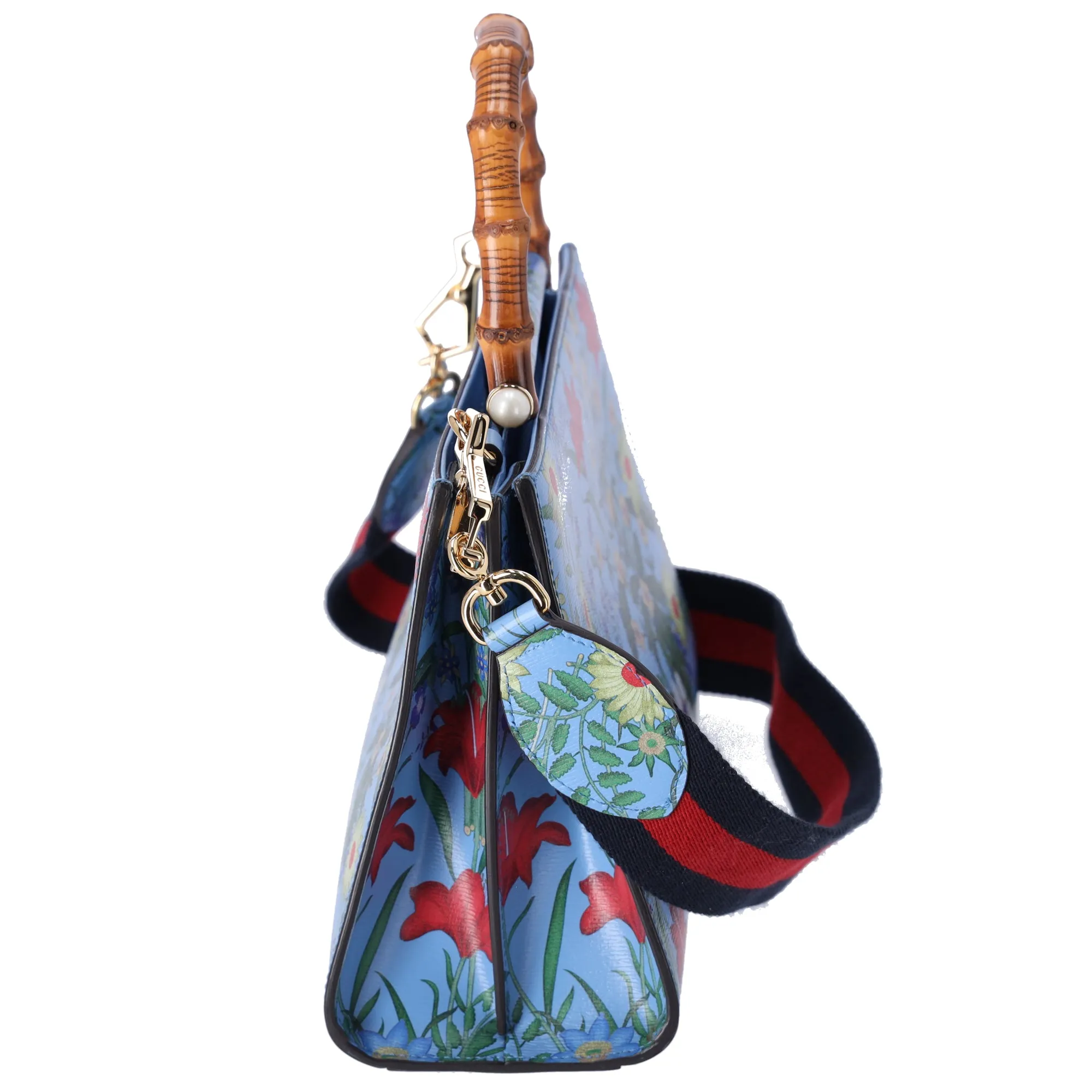 Gucci Nimfair Flora Azure Floral Handbag Handbag Flower Bamboo sold by Gaby's Bags product image thumbnail 2