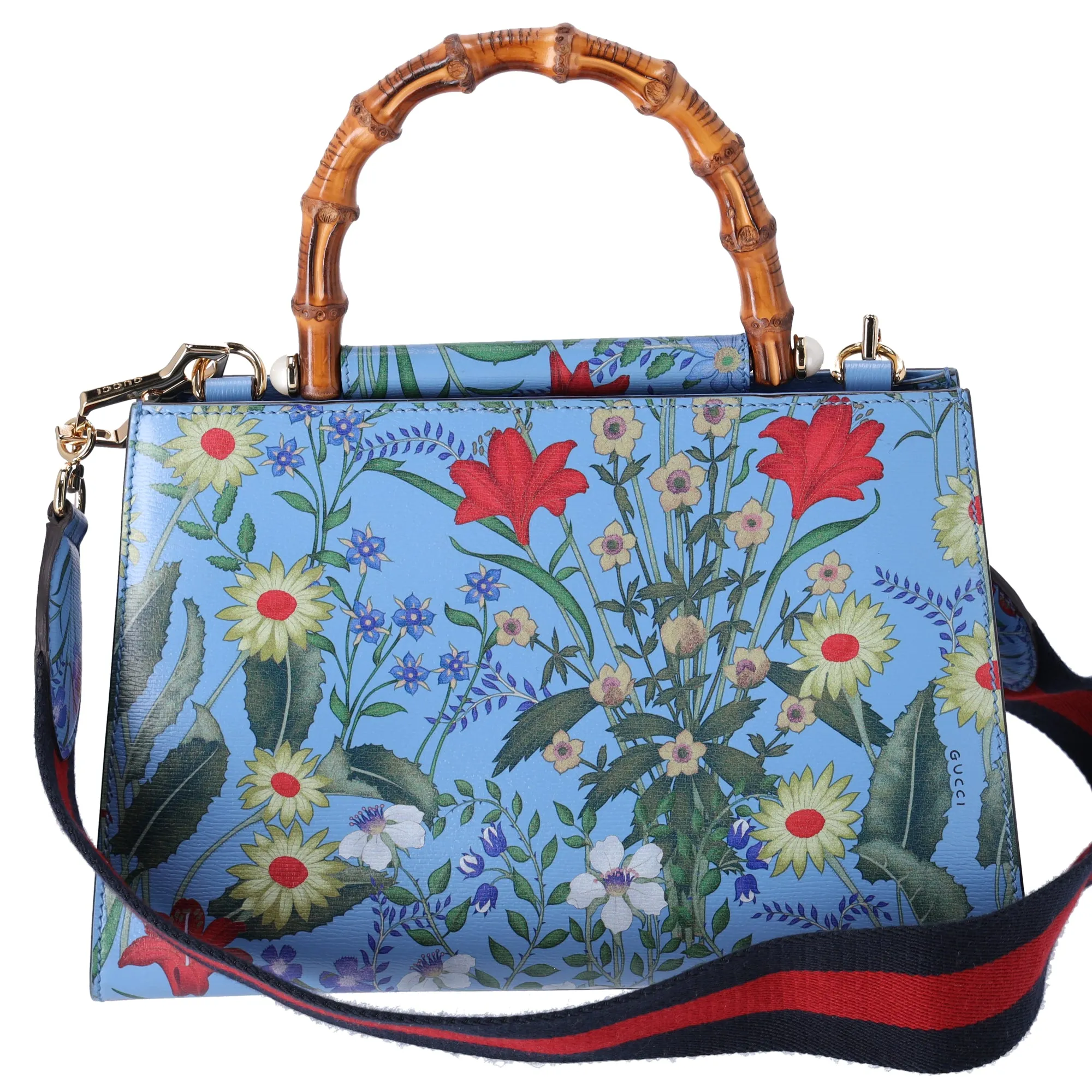 Gucci Nimfair Flora Azure Floral Handbag Handbag Flower Bamboo sold by Gaby's Bags product image thumbnail 3