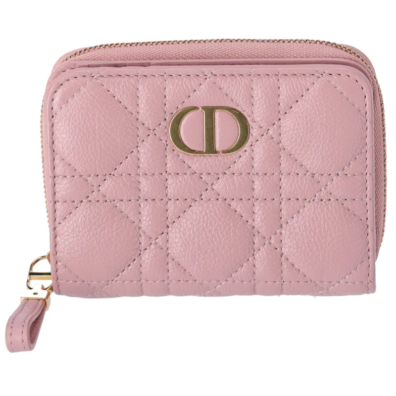 DIOR Christian Dior Caro Bifold Wallet Pink Leather sold by Gaby's Bags