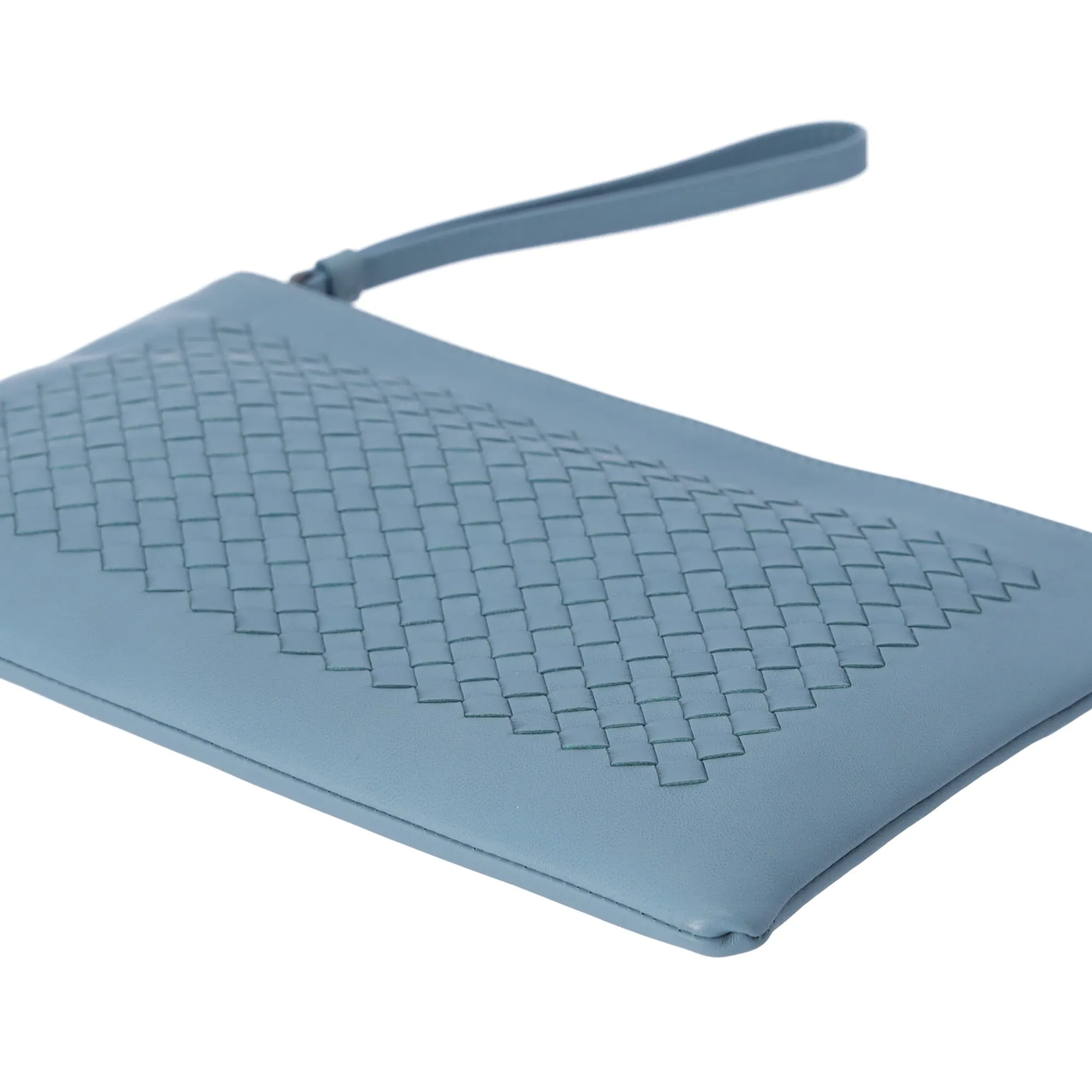 BOTTEGA VENETA Intrecciato Clutch Bag Light Blue Leather Pouch sold by Gaby's Bags product image thumbnail 3