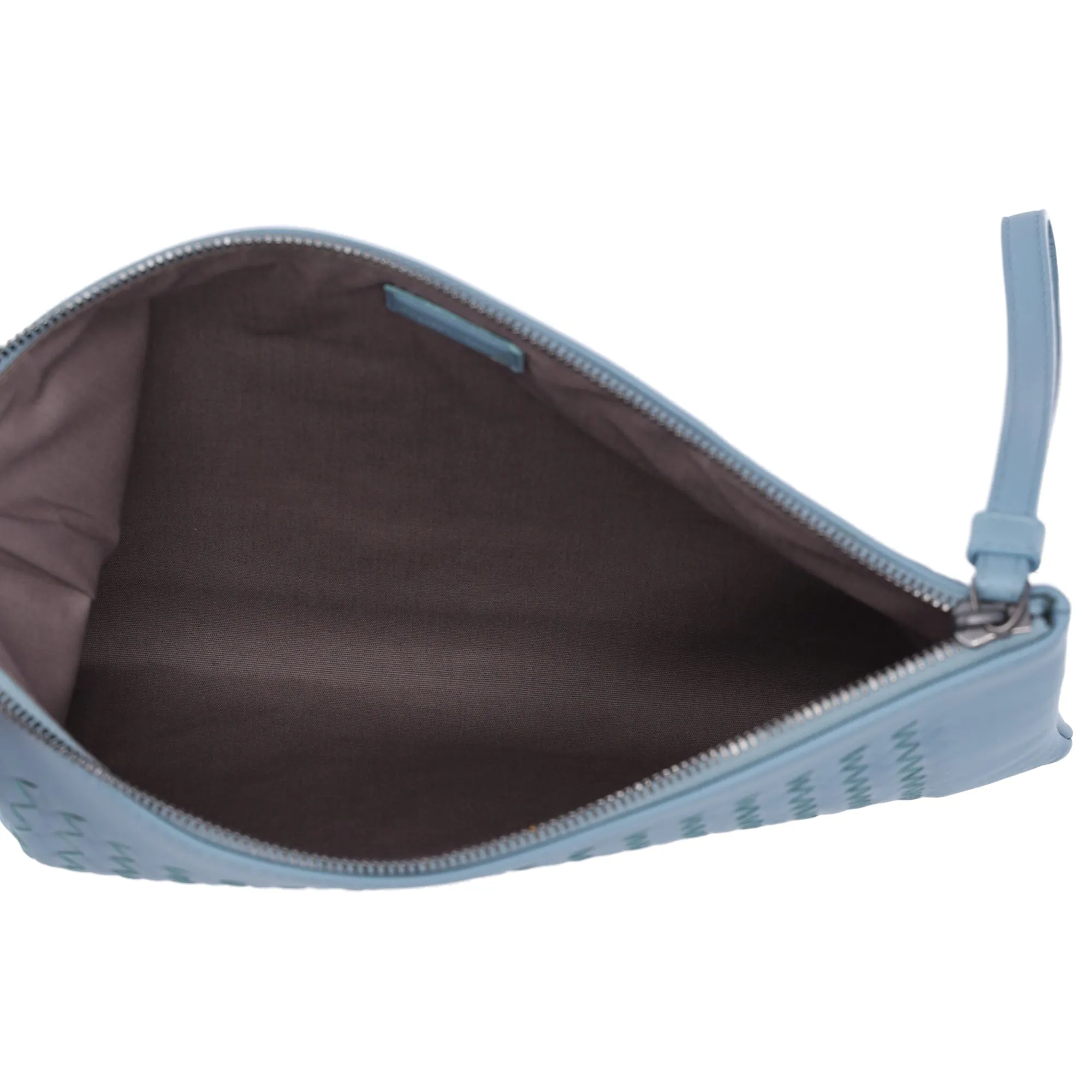 BOTTEGA VENETA Intrecciato Clutch Bag Light Blue Leather Pouch sold by Gaby's Bags product image thumbnail 4