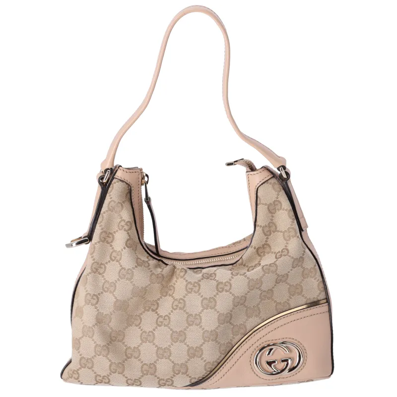 GUCCI GG Interlocking G Hobo Handbag 182489 Beige Gold sold by Gaby's Bags