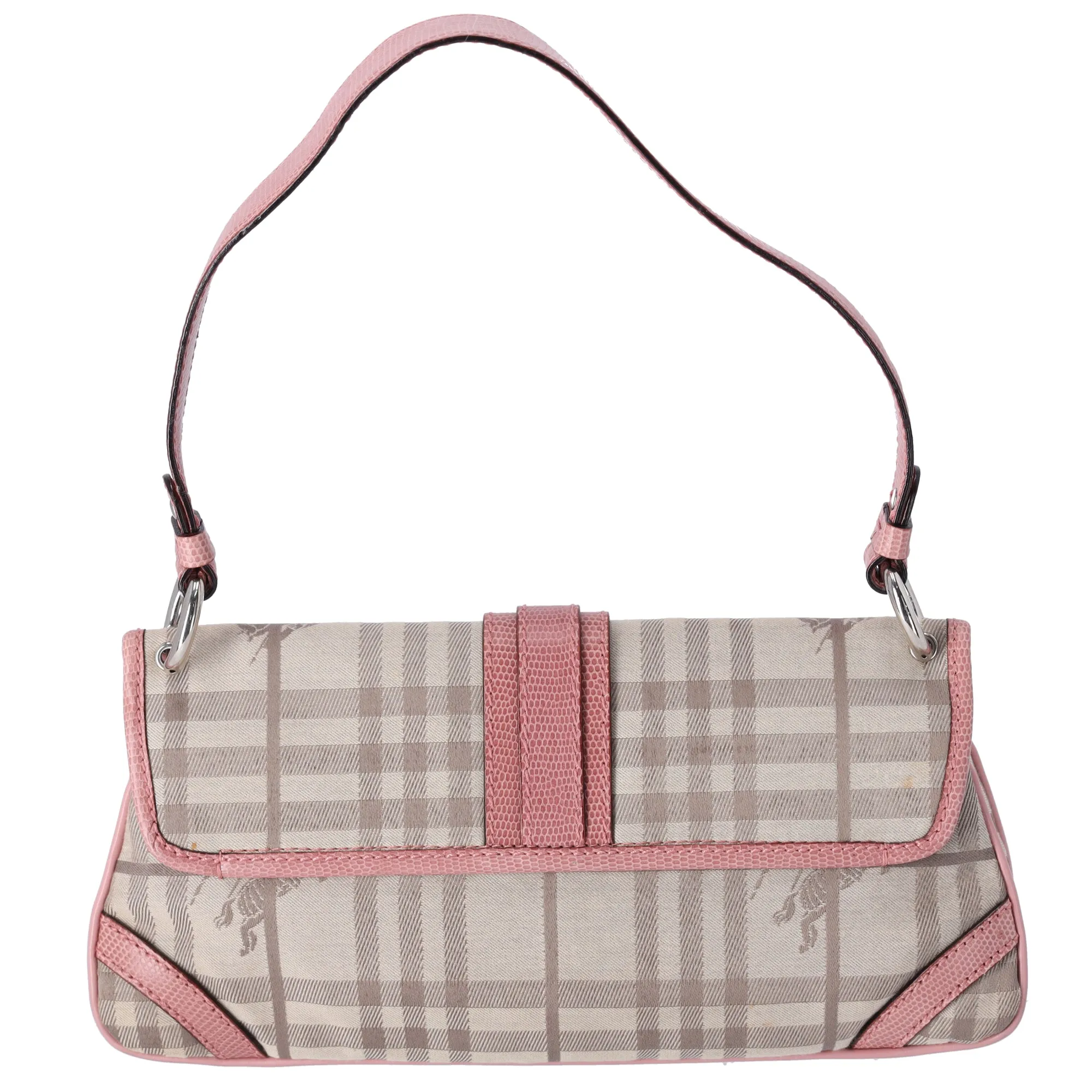 Burberry Small Shoulder Bag Beige Pink Jacquard Leather sold by Gaby's Bags product image thumbnail 3