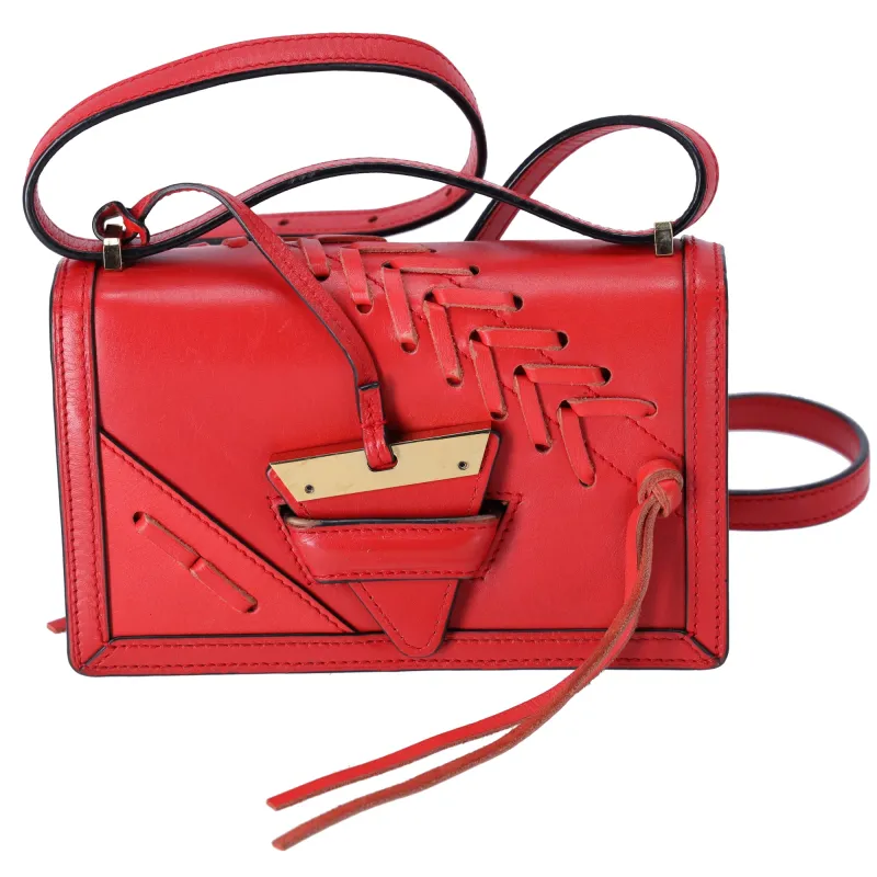 LOEWE Barcelona Shoulder Bag Red Leather made by Loewe