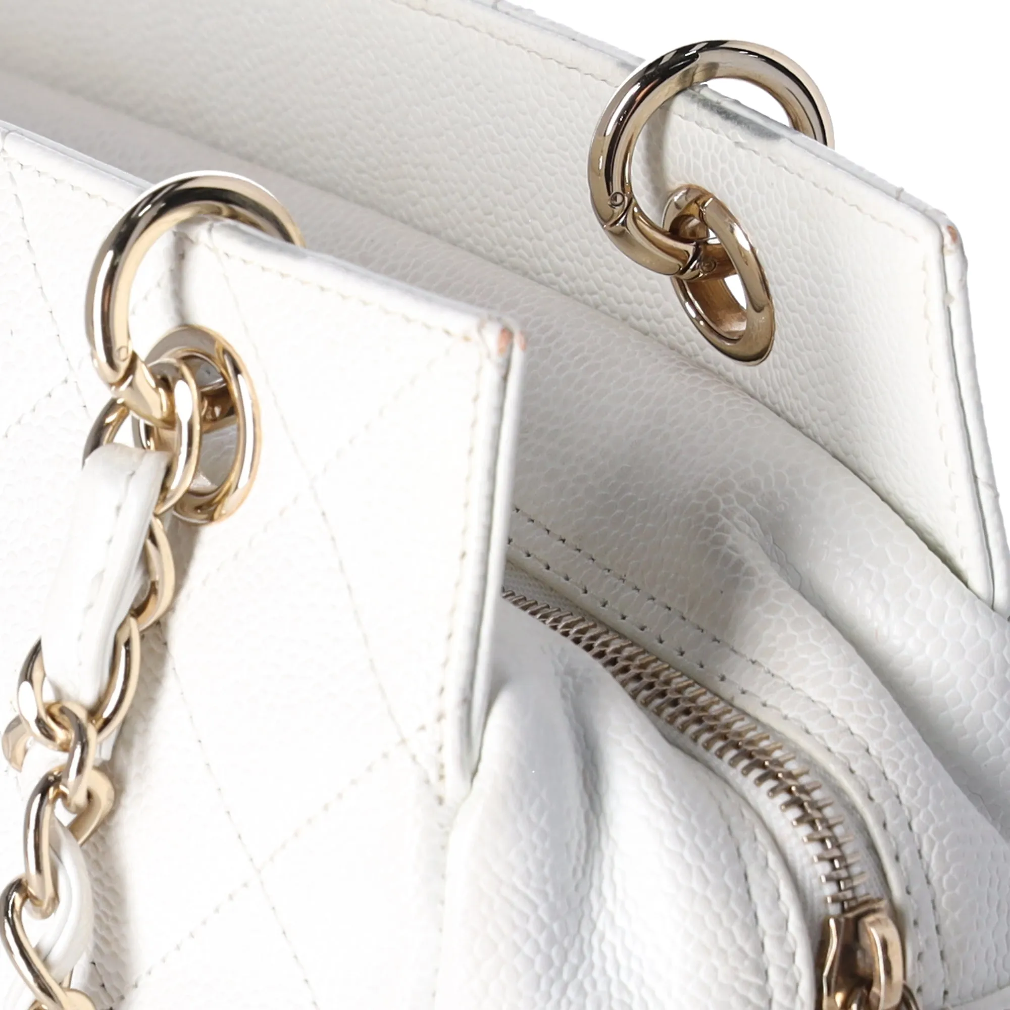 Chanel Caviar Quilted Petite Timeless Tote White Leather sold by Gaby's Bags product image thumbnail 4