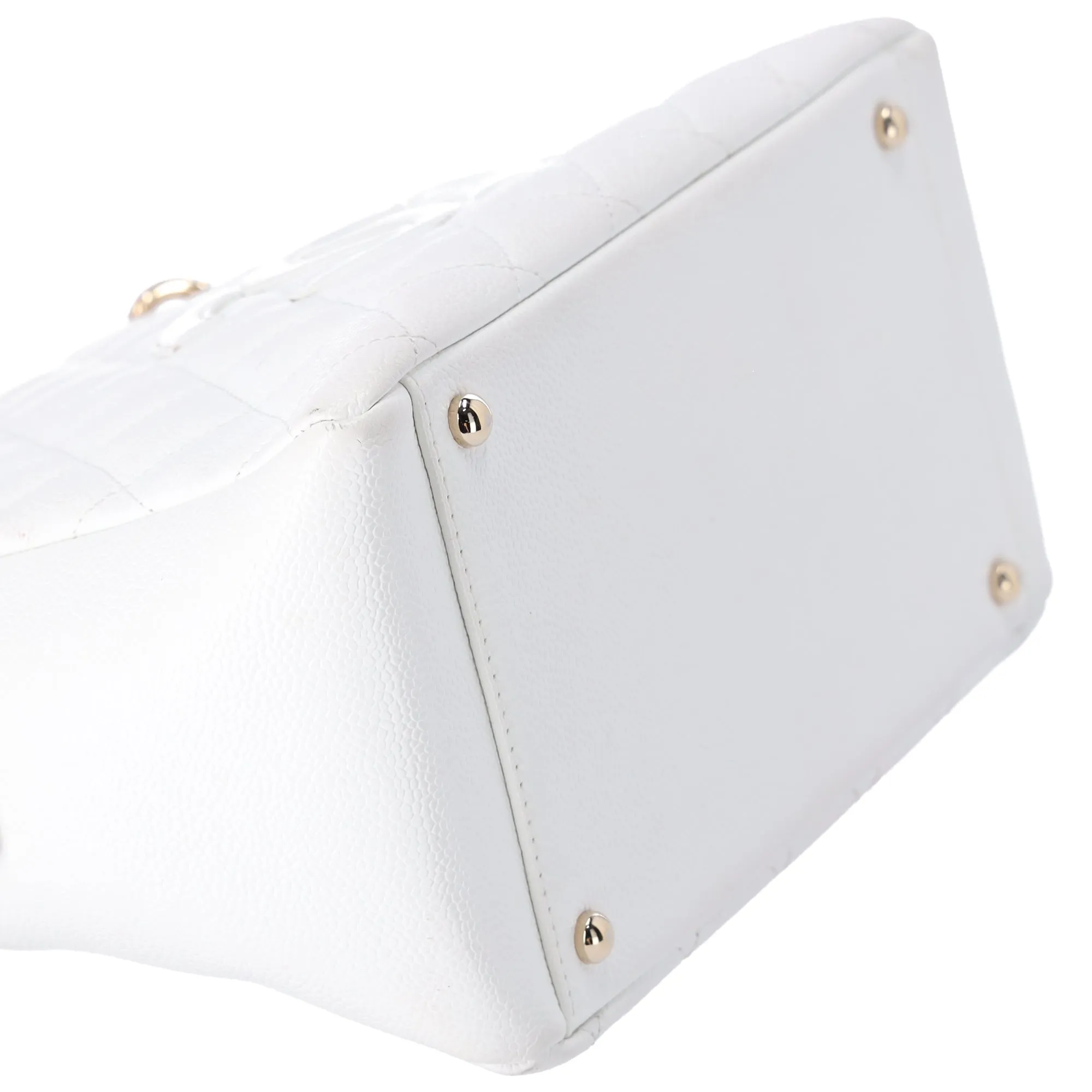 Chanel Caviar Quilted Petite Timeless Tote White Leather sold by Gaby's Bags product image thumbnail 5